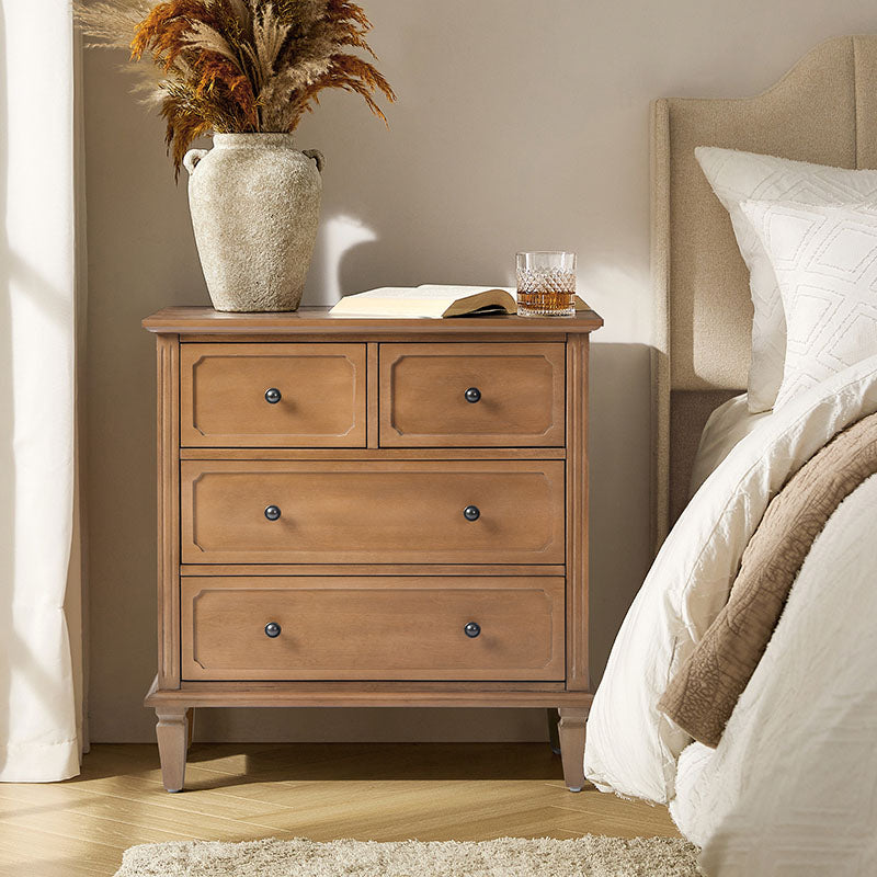 Isidro Accent Chest of Drawers with USB Charging Station - Modern Bedroom Dresser with 3 Drawers & Built-in Power Outlets - Perfect for Bedside Storage & Device Charging in Home, Office or Dorm Room