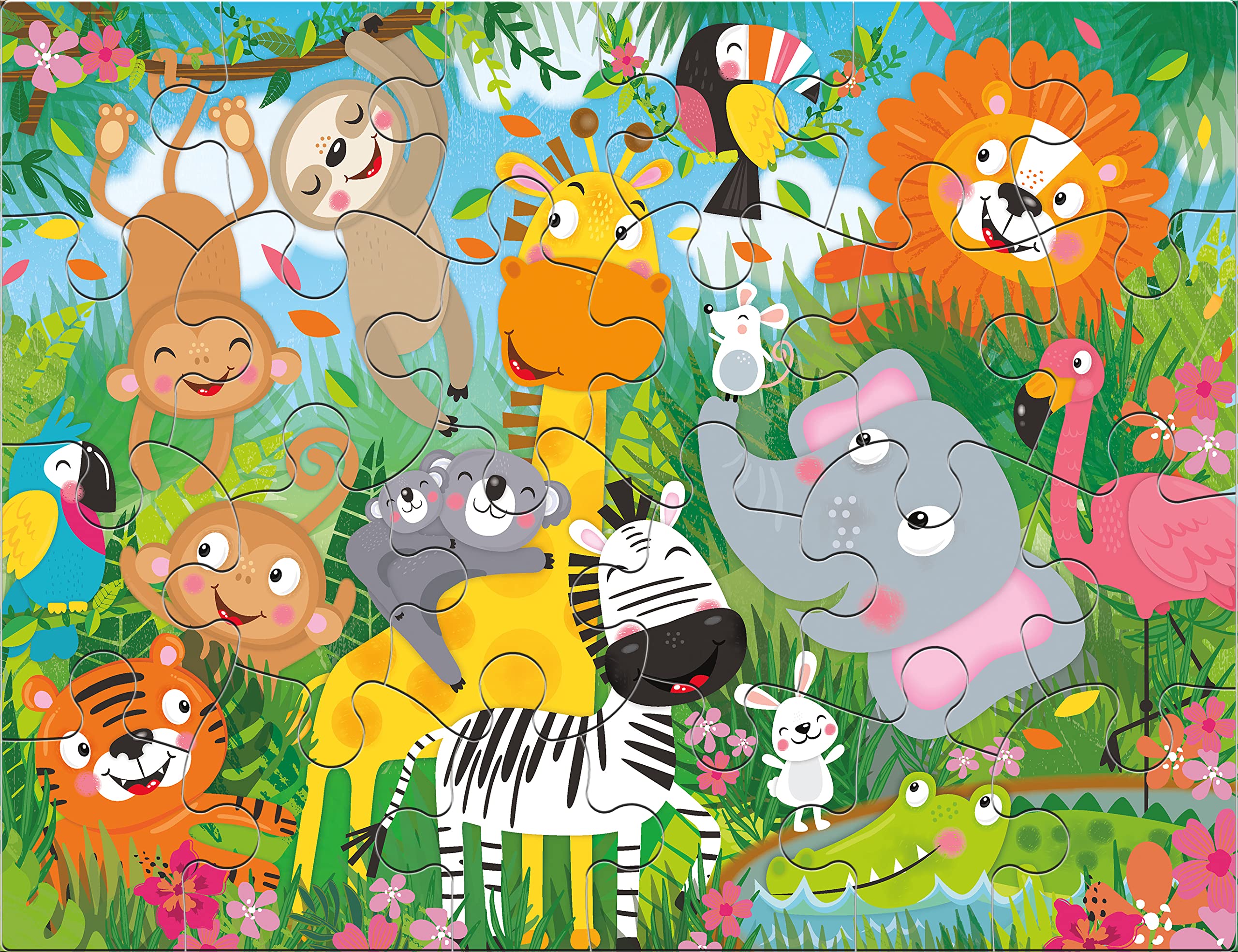 Ceaco 3-in-1 Animal Shaped Jigsaw Puzzles for Kids Playtime