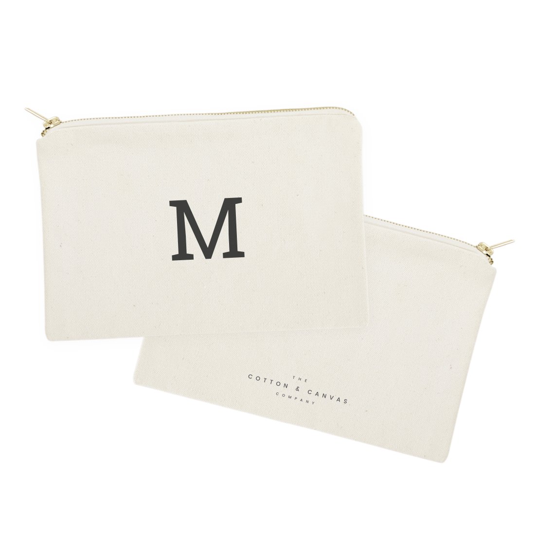 Personalized Monogram Cosmetic Bag - Cotton & Canvas Travel Makeup Pouch for Women, Waterproof Toiletry Organizer - Perfect for Vacation, Gym & Daily Essentials Storage