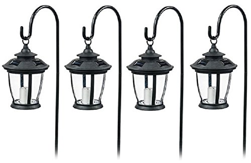 Four Seasons TV29960BK Black Solar Candle Pathway Lantern Lights - Set of 44 Outdoor Solar Lights for Garden, Walkway, Patio, and Landscape Lighting