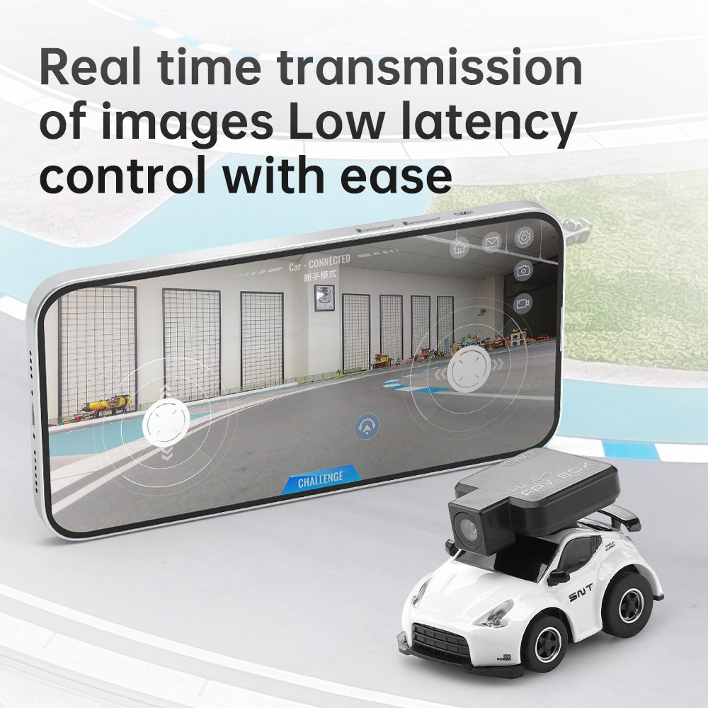 SNICLO Atom Q WiFi FPV RC Car - 1/100 Scale Micro RTR Racer 370z - High Speed Remote Control Toy for Kids & Adults - Perfect for Indoor Racing, Backyard Fun & FPV Drifting