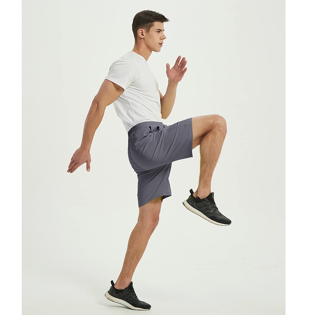 ZONBAILON Men's Gym Shorts - Athletic Workout Shorts with Drawstring Elastic Waist & Deep Pockets - Breathable Summer Running Shorts for Training, Jogging, Basketball & Outdoor Sports