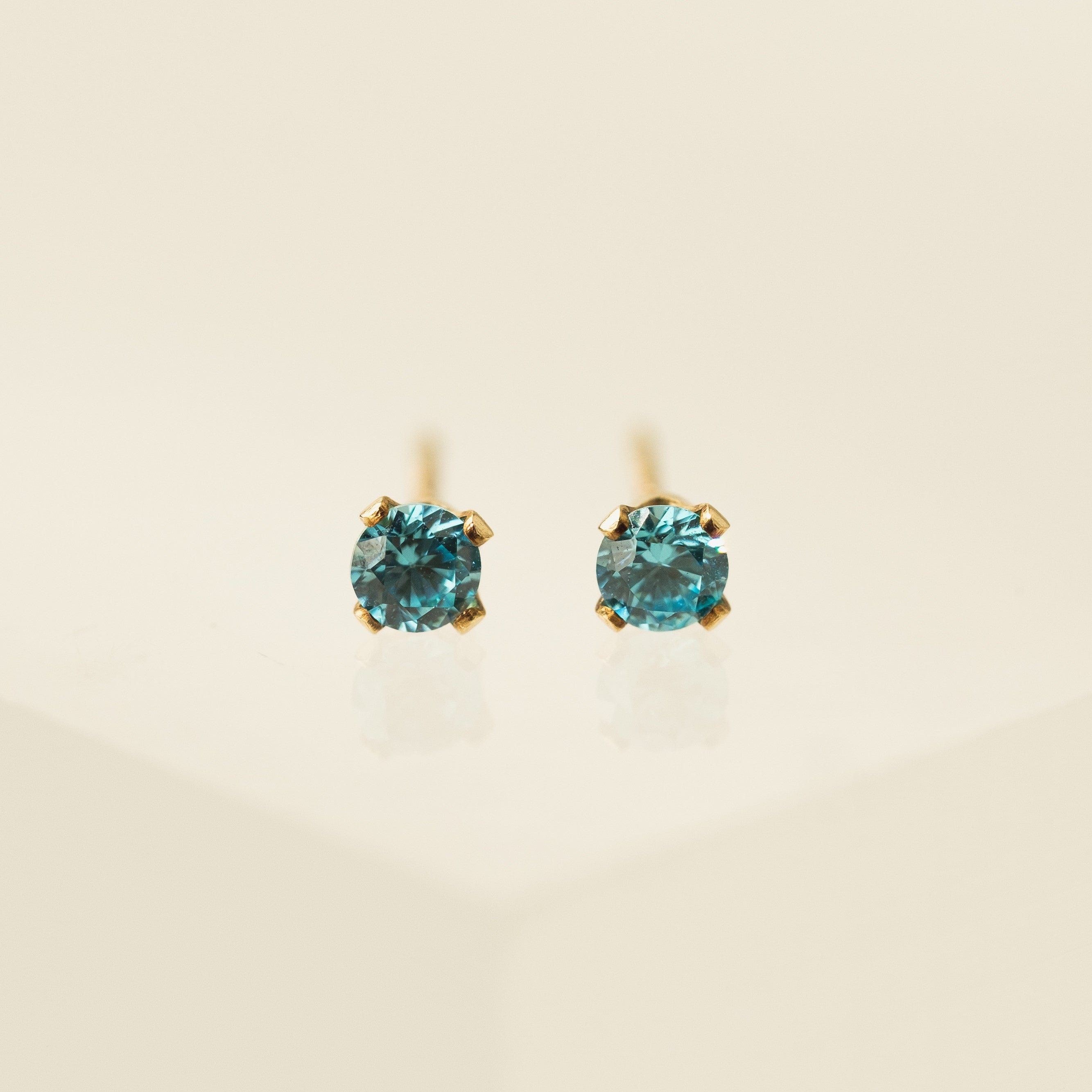 December Birthstone Gold Filled Stud Earrings - Elegant Blue Topaz Jewelry for Women, Perfect Gift for Birthday, Christmas & Anniversary - Ideal for Parties, Weddings & Everyday Wear