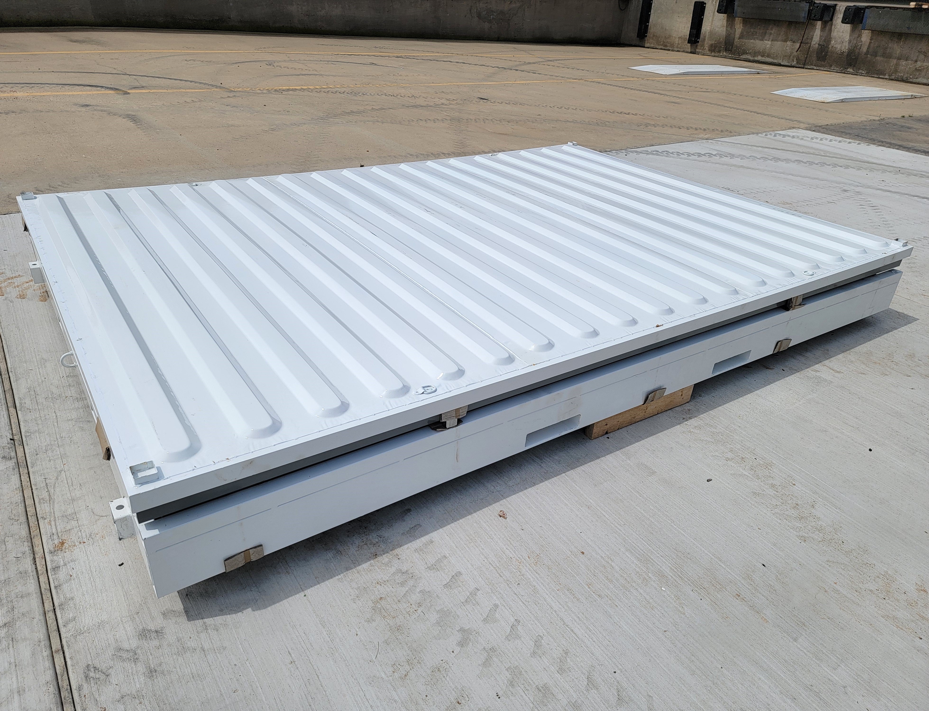 8'x12' Single Door Portable Storage Shed - Relocatable Steel Container Building for Outdoor Storage, Backyard, and Workspace Organization