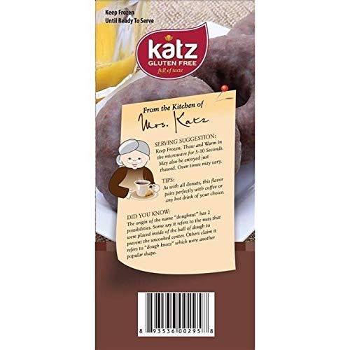 Katz Gluten Free Glazed Chocolate Donuts - Dairy Free, Nut Free, Soy Free, Kosher Certified (6 Packs of 6 Donuts, 10.5 oz Each) - Perfect for Allergies, Vegan Diets & Special Occasions