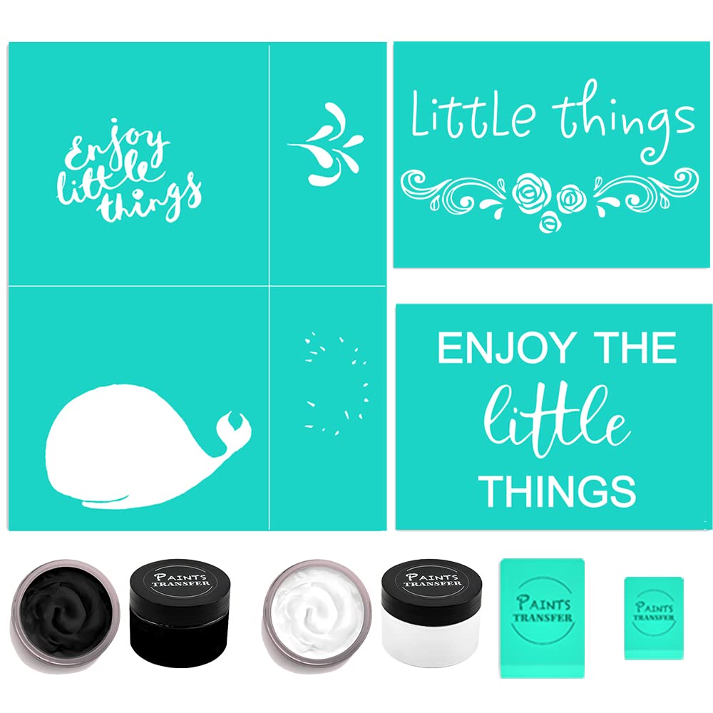 Silk Screen Stencils for DIY Crafts - Washable & Reusable Self-Adhesive Mesh Transfers - Perfect for T-Shirt Printing, Fabric Painting & Home Decor Projects