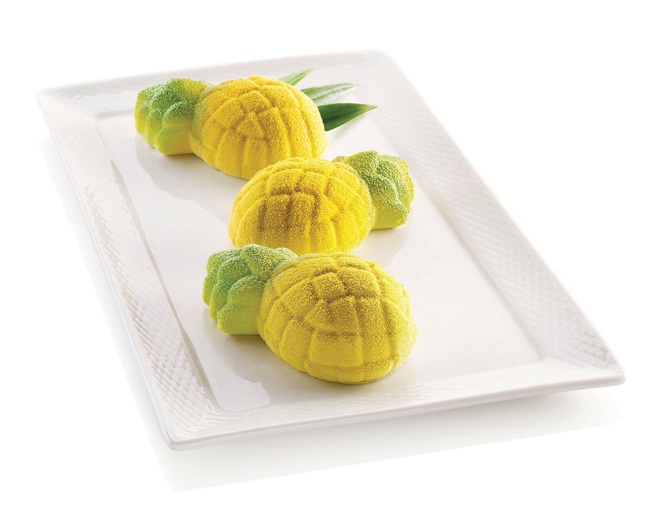 Silikomart Mini Pineapple Silicone Mold - 3D Textured Flexible Baking Tray for 5 Pineapple-Shaped Desserts | Oven, Microwave, Freezer & Dishwasher Safe | Perfect for Cakes, Chocolates, Ice Cubes & DIY Treats | Made in Italy