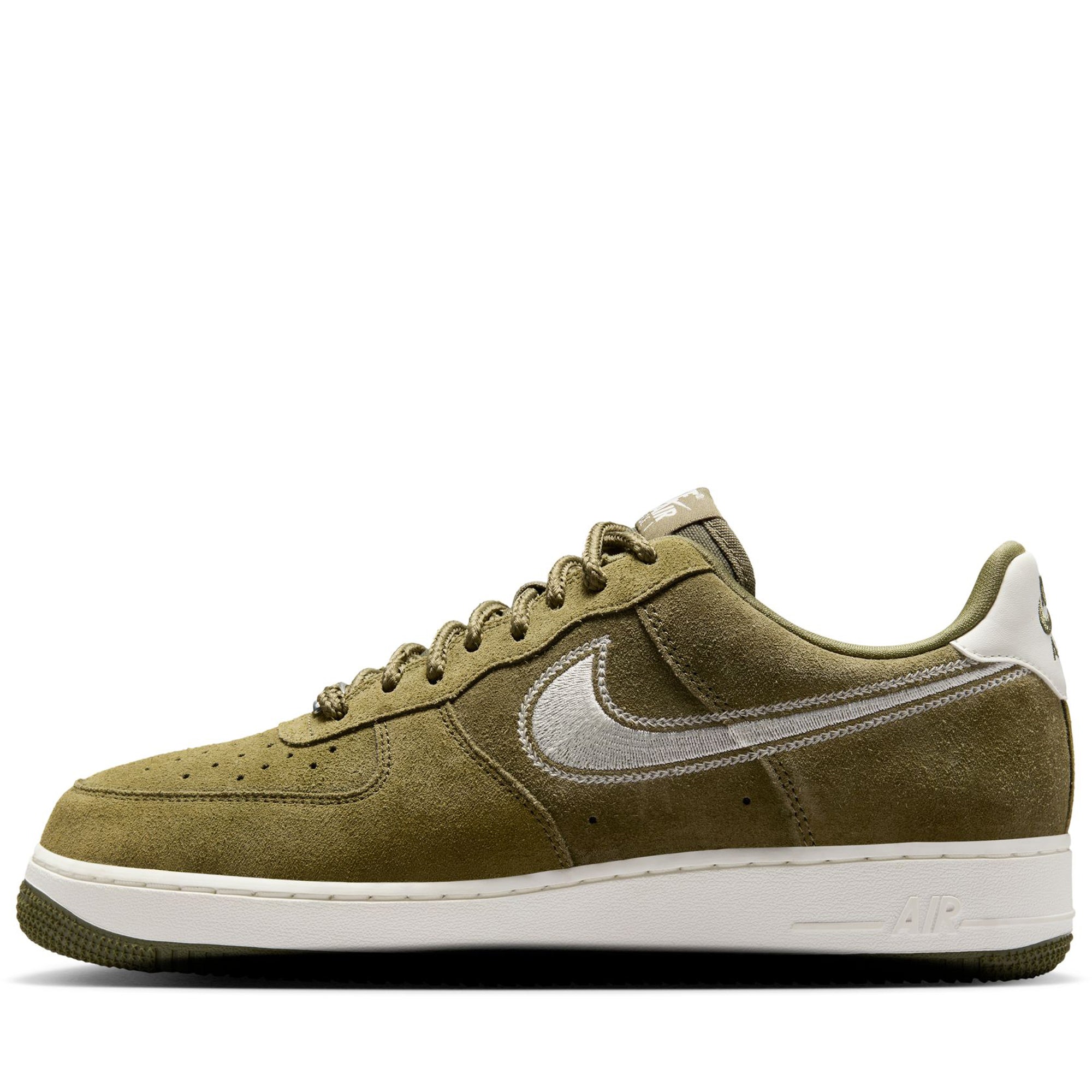 Nike Air Force 1 '07 LV8 Sneakers - Medium Olive/Sail Colorway - Men's Casual Shoes for Everyday Wear & Street Style