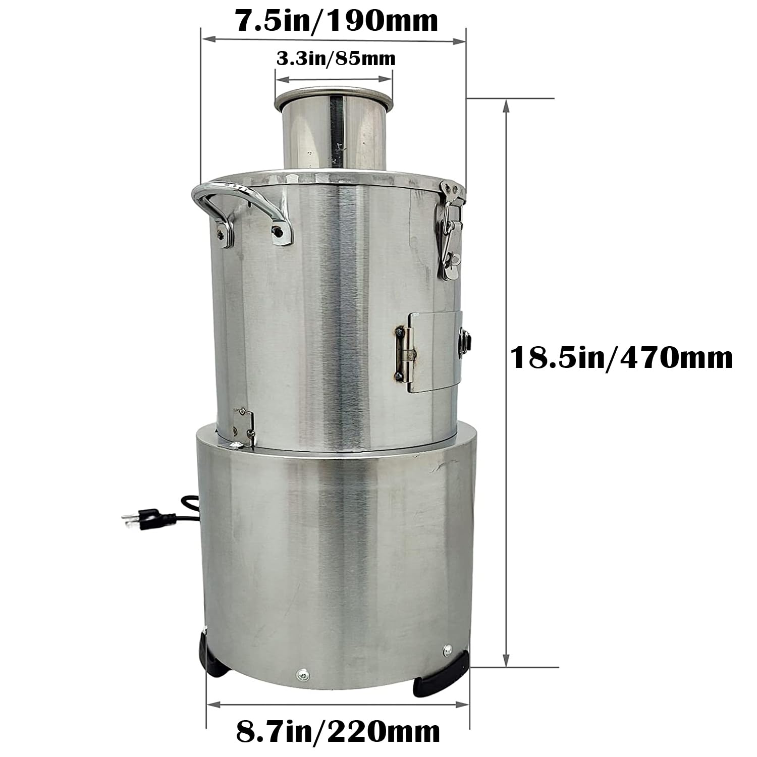 Automatic Electric Stainless Steel Garlic Peeler Machine - Whole Dry Garlic Peeling & Separator with Pure Copper Core Motor (110V) - Perfect for Restaurants, Canteens & Commercial Kitchens