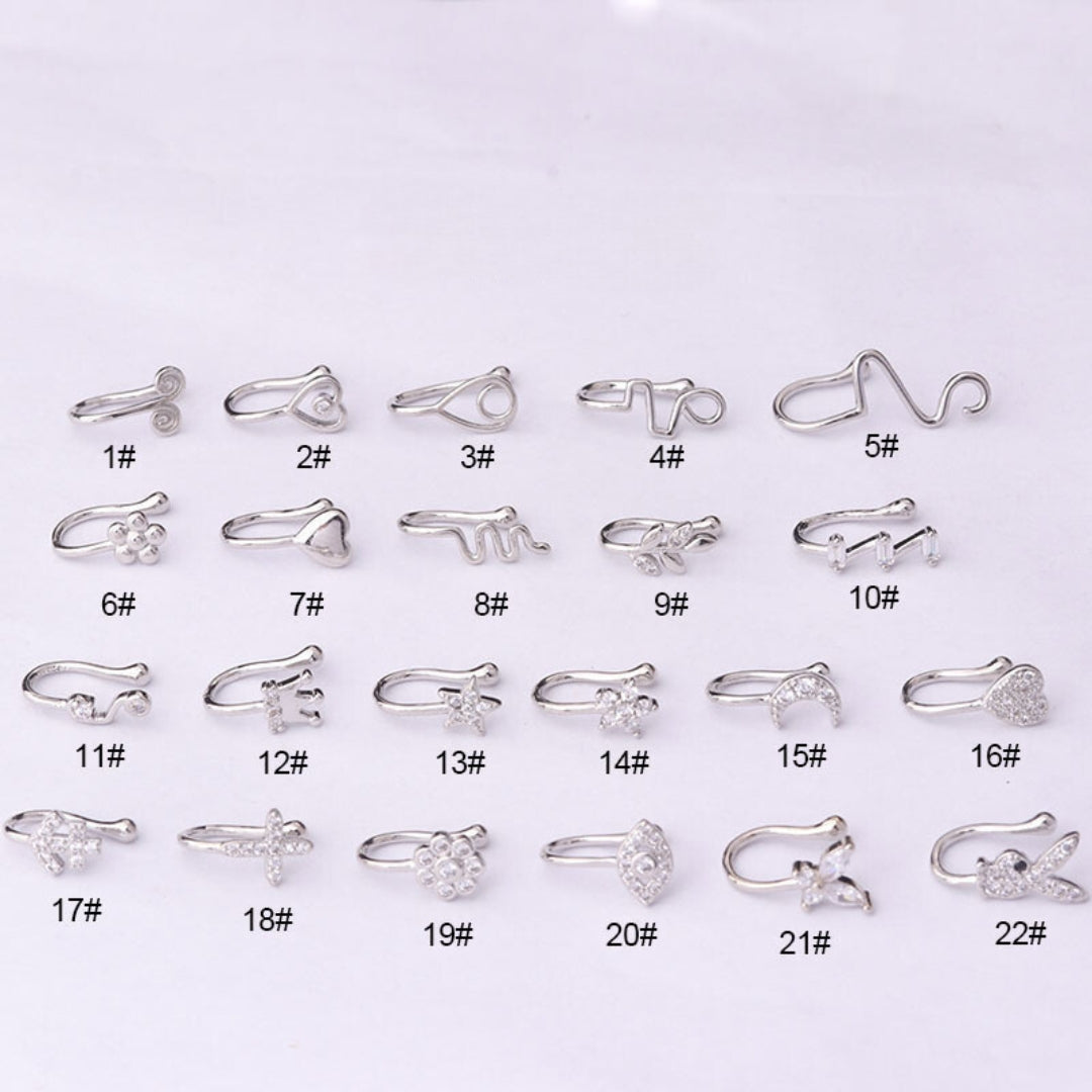18K Gold Plated Fake Nose Ring - Cute Butterfly Nose Cuff for Women | Hypoallergenic & Comfortable | Perfect for Parties, Festivals & Everyday Wear (HSPJ366)