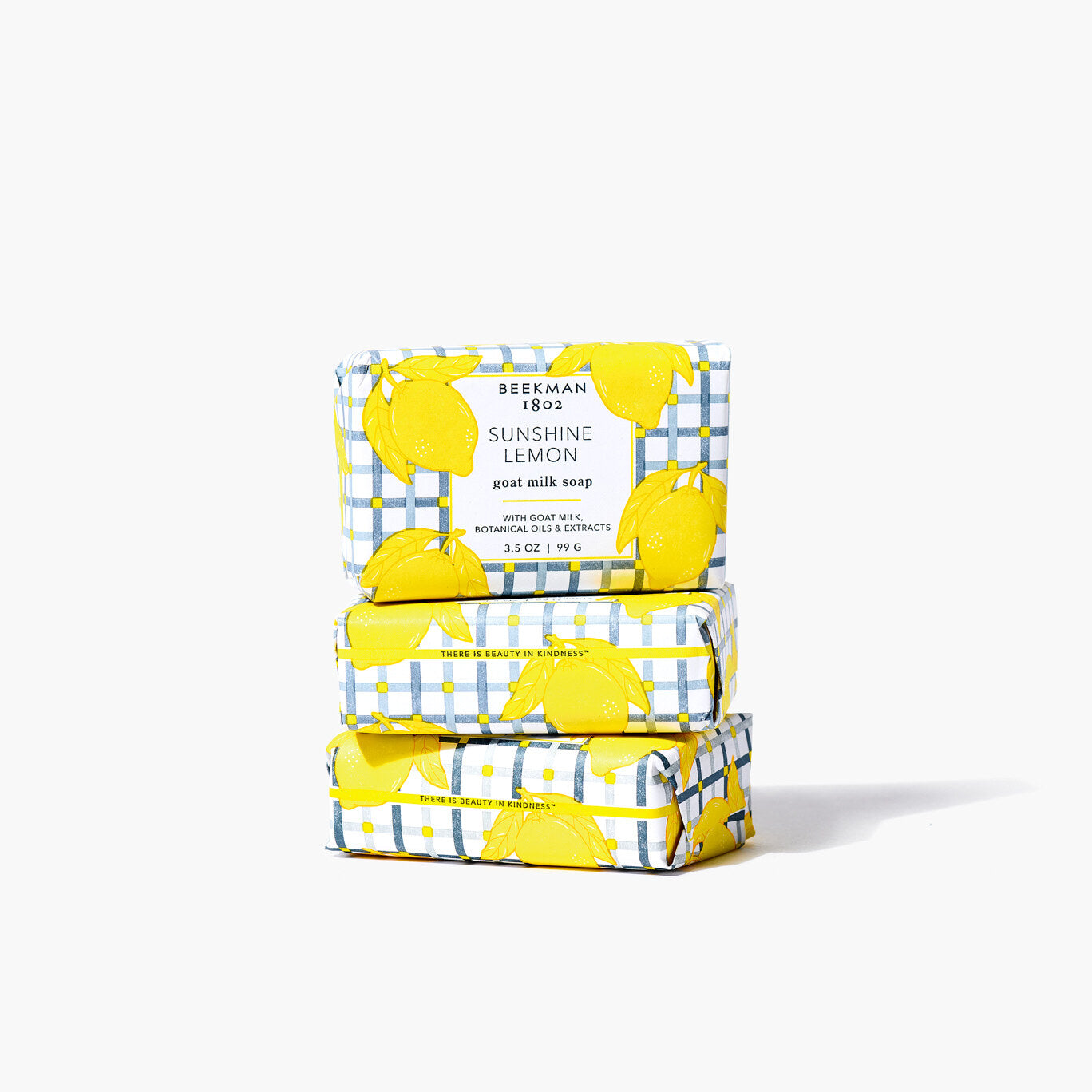 Sunshine Lemon 3 Pack Palm-Sized Bar Soap Set - Natural Handmade Soap for Sensitive Skin, Perfect for Bath, Shower & Gift Giving
