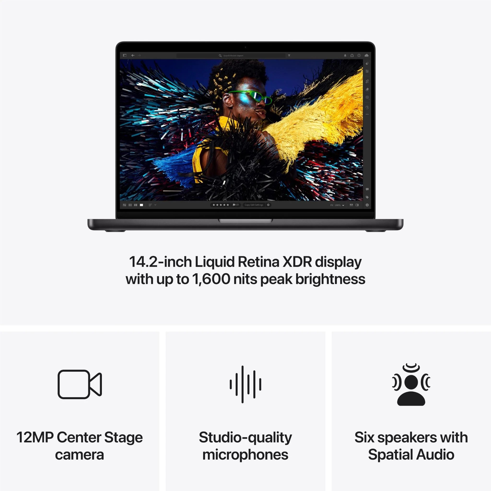 Apple MacBook Pro 14-inch Laptop (2024) - M4 Pro Chip, 14-Core CPU, 20-Core GPU, 24GB RAM, 1TB SSD - Space Gray - Perfect for Graphic Design, Video Editing & Business Professionals