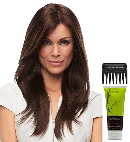 Jon Renau Zara Petite Wig Bundle - 4pc Set with Christy's Wigs Q&A Booklet, BeautiMark Synthetic Shampoo & Wide Tooth Comb (Color 12FS12) - Perfect for Cosplay, Daily Wear & Hair Care Routine