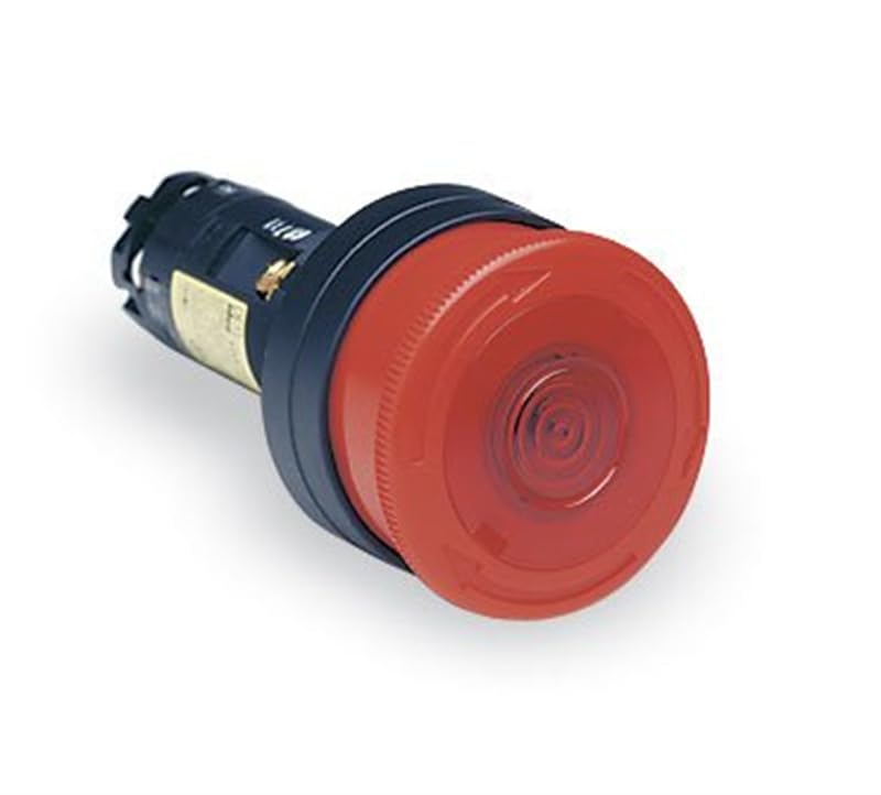 HW1E-TV4F02QD-R-24V Sealed Push-Lock Switch with Red Indicator Light - Waterproof Electrical Switch for Industrial Control Panels, Machinery, and Automotive Applications