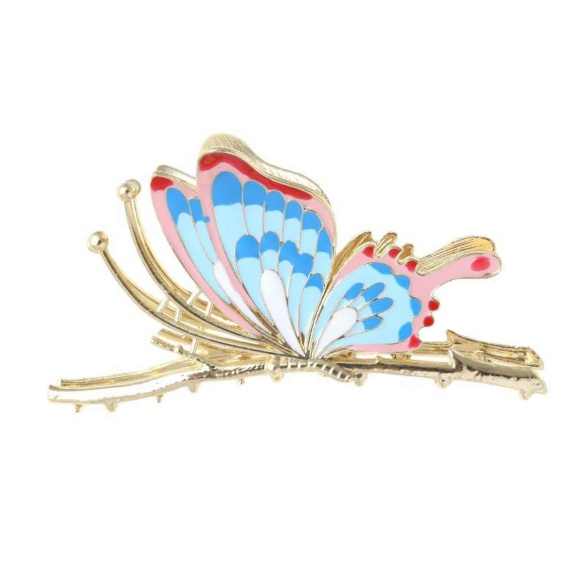 Radhya Accessories Golden Green Dragonfly Metal Claw Clip for Women & Girls - Perfect Hair Accessory for Parties, Weddings, and Everyday Style