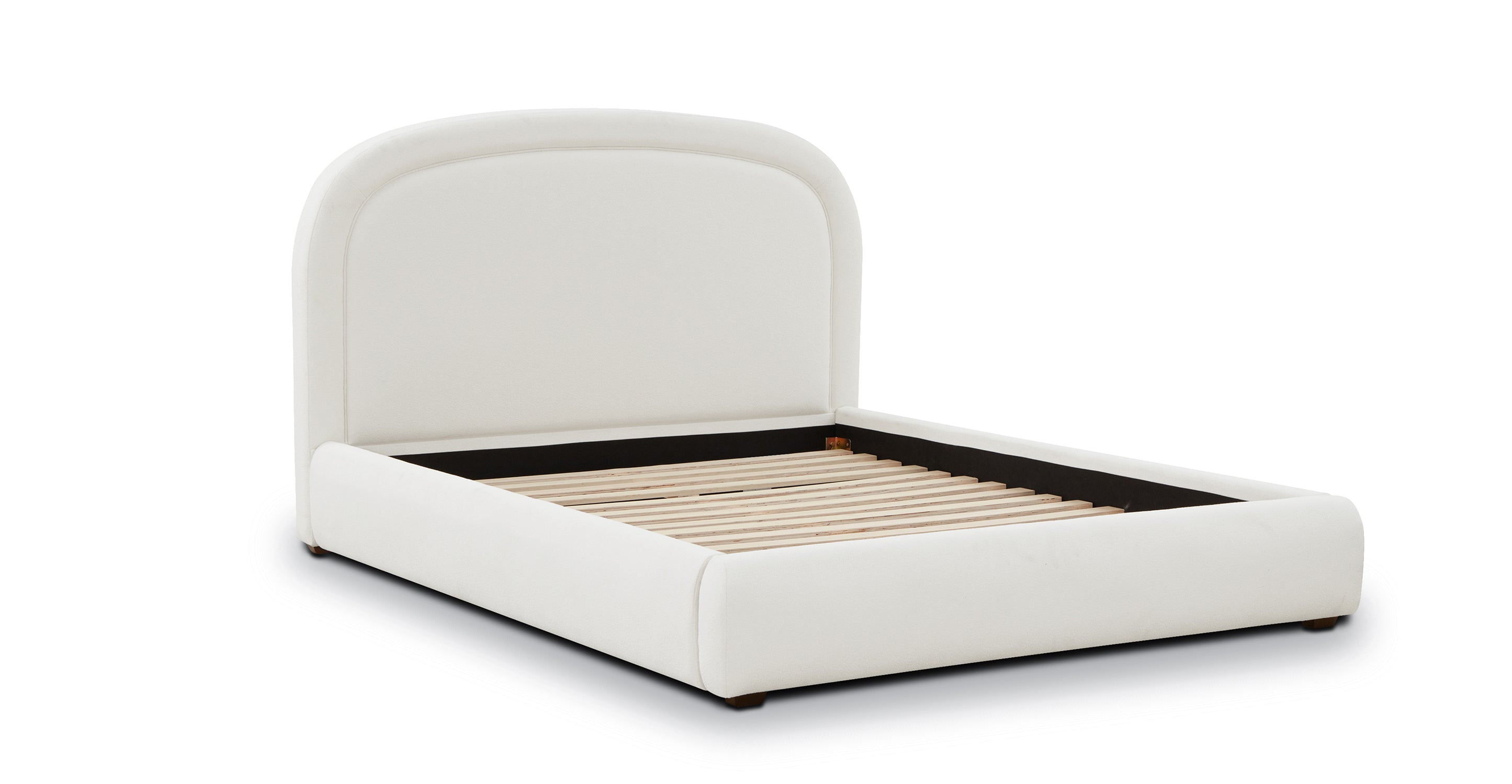 Plato Bed Frame - Queen Size, Sturdy Metal Platform Bed with Wooden Slats, Noise-Free Support, Easy Assembly - Perfect for Modern Bedrooms, Guest Rooms & Dormitories