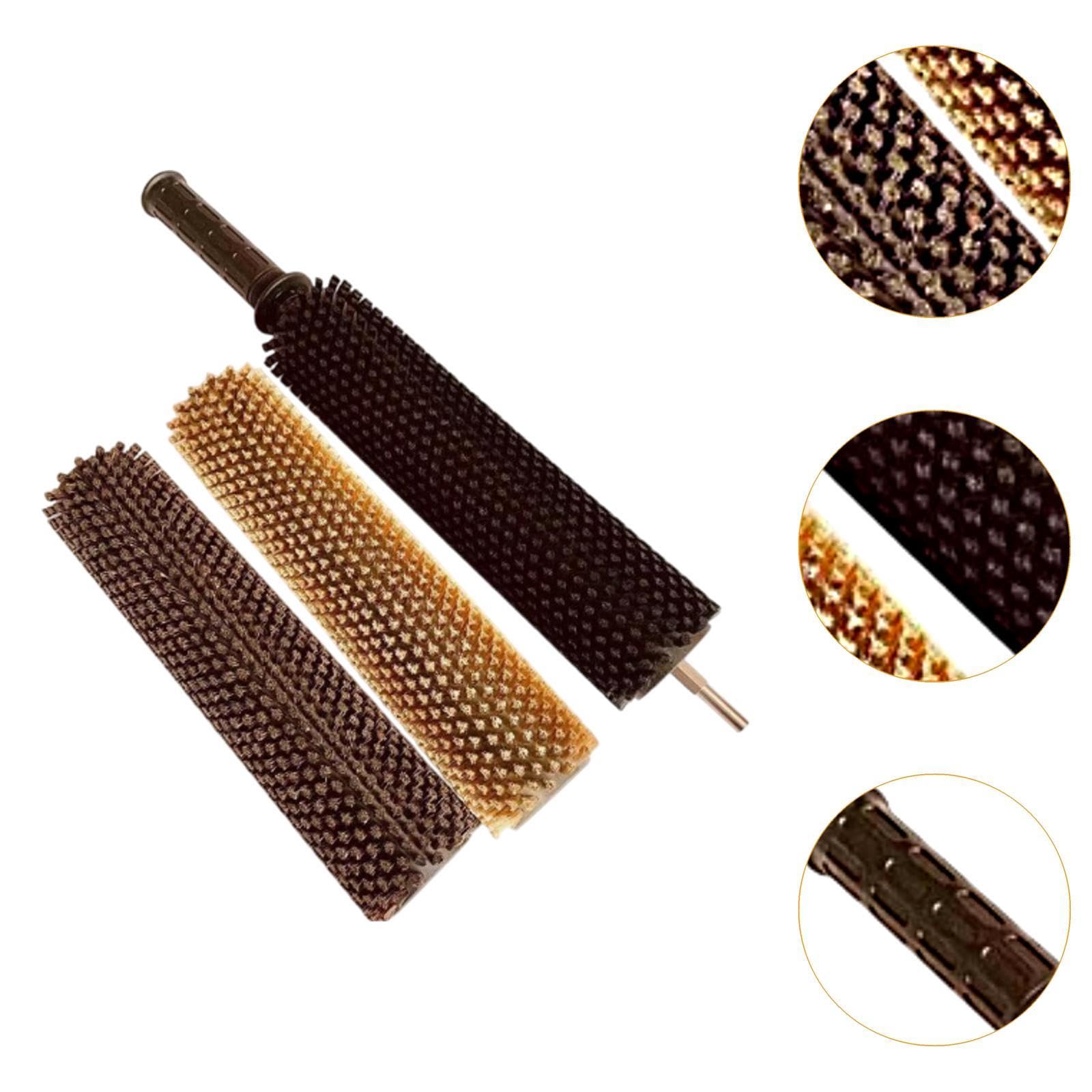 Premium Ski Brush Kit - Lightweight Nylon & Brass Horsehair Waxing Brushes for Ski Maintenance - Electric Wax Roller Brush Set for Smooth Gliding on Snow