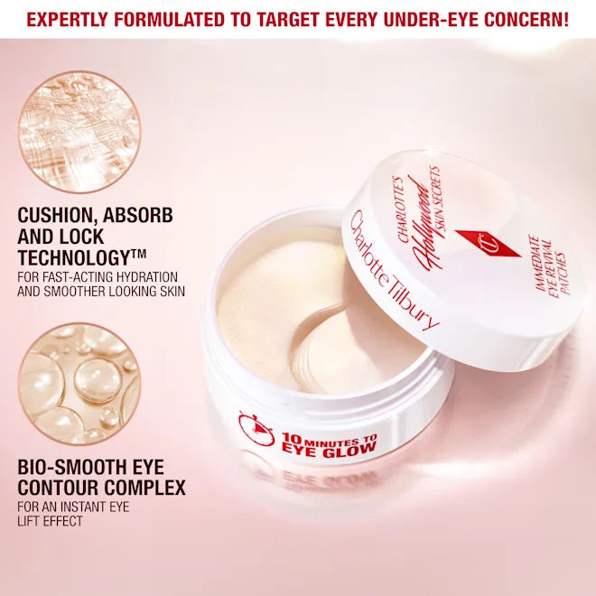 Charlotte's Hollywood Skin Secrets Immediate Eye Revival Patches - Dark Circle & Puffiness Treatment for Women - Perfect for Late Nights & Travel