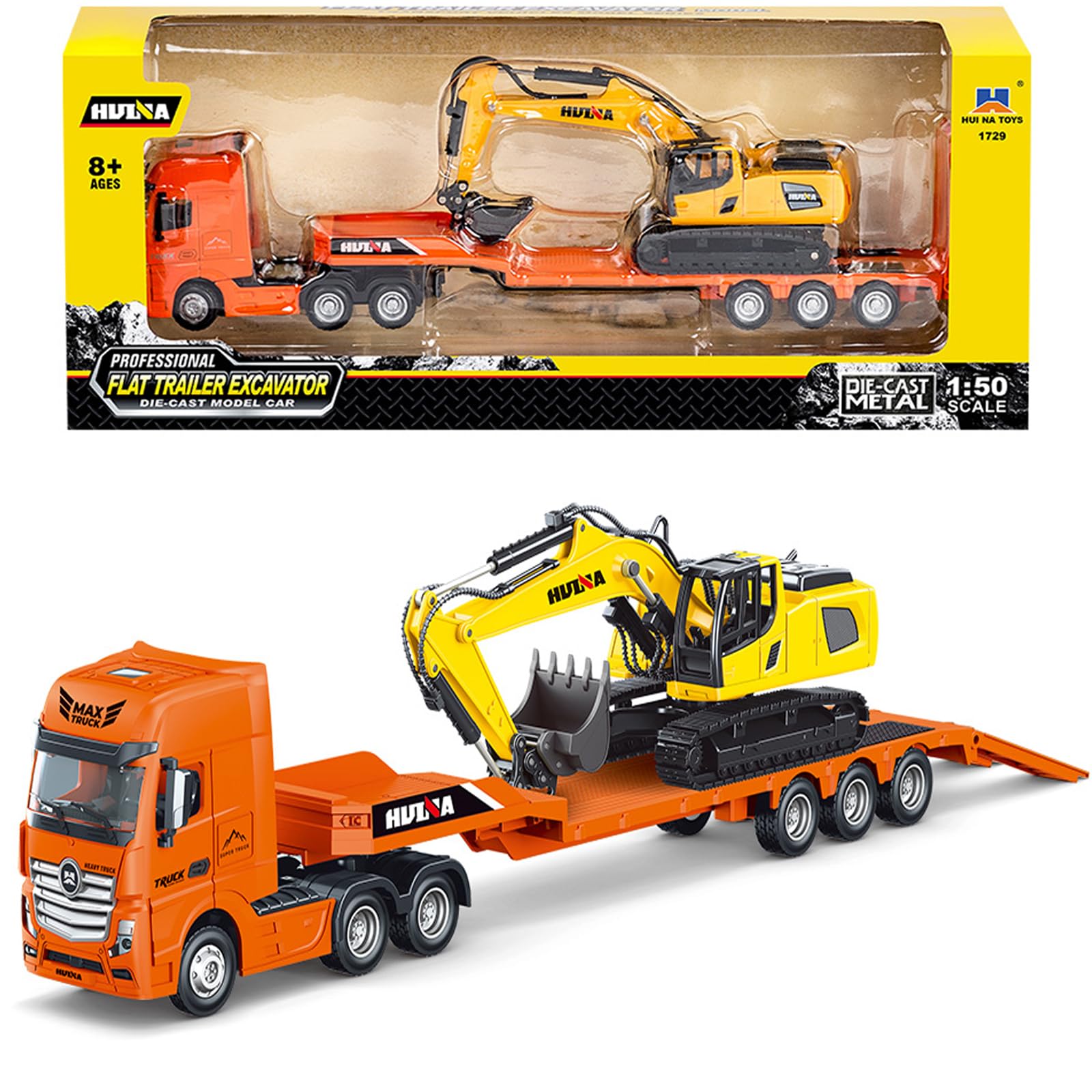 Gemini & Genius 1:50 Scale Heavy Duty Alloy Construction Vehicle Toy Set - 13
