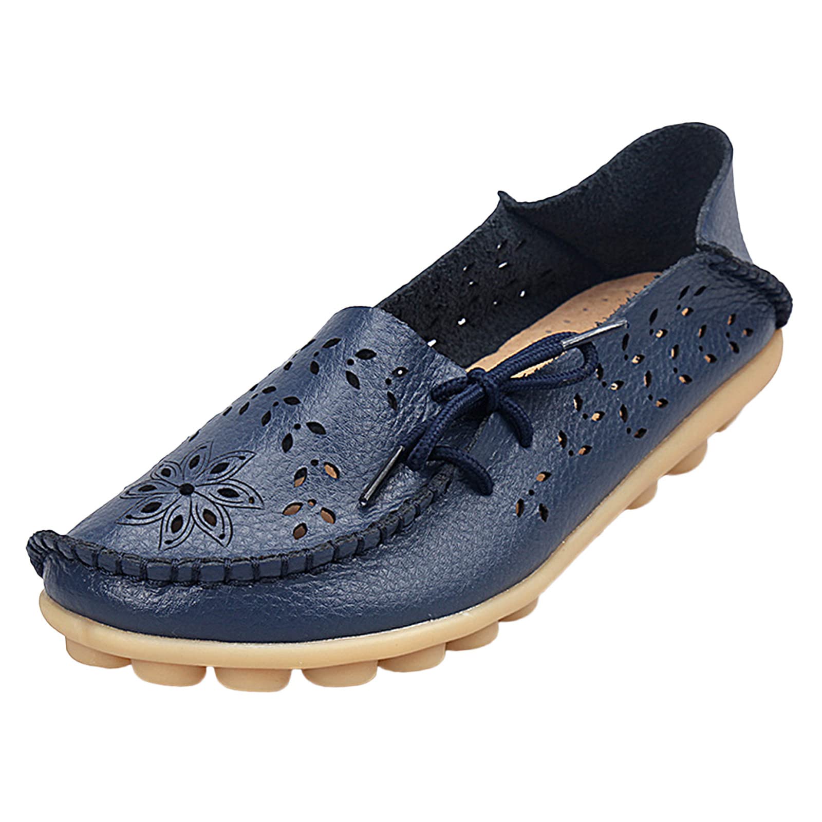 Breathable Slip-On Women's Loafers - Comfortable Hollow Out Flat Shoes for Walking, Driving & Casual Wear | Lightweight & Stylish Sandals for Everyday Use