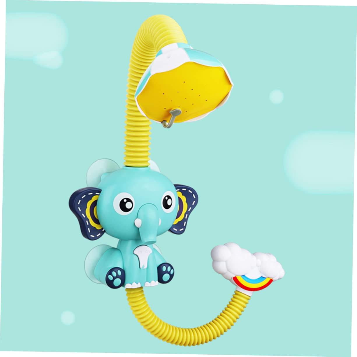 FAVOMOTO 2-Pack Electric Elephant Bath Toys with Sprayer - Fun Shower Head for Kids, Water Play Toy for Bathtime & Pool Parties - BPA-Free Plastic Baby Bath Accessories