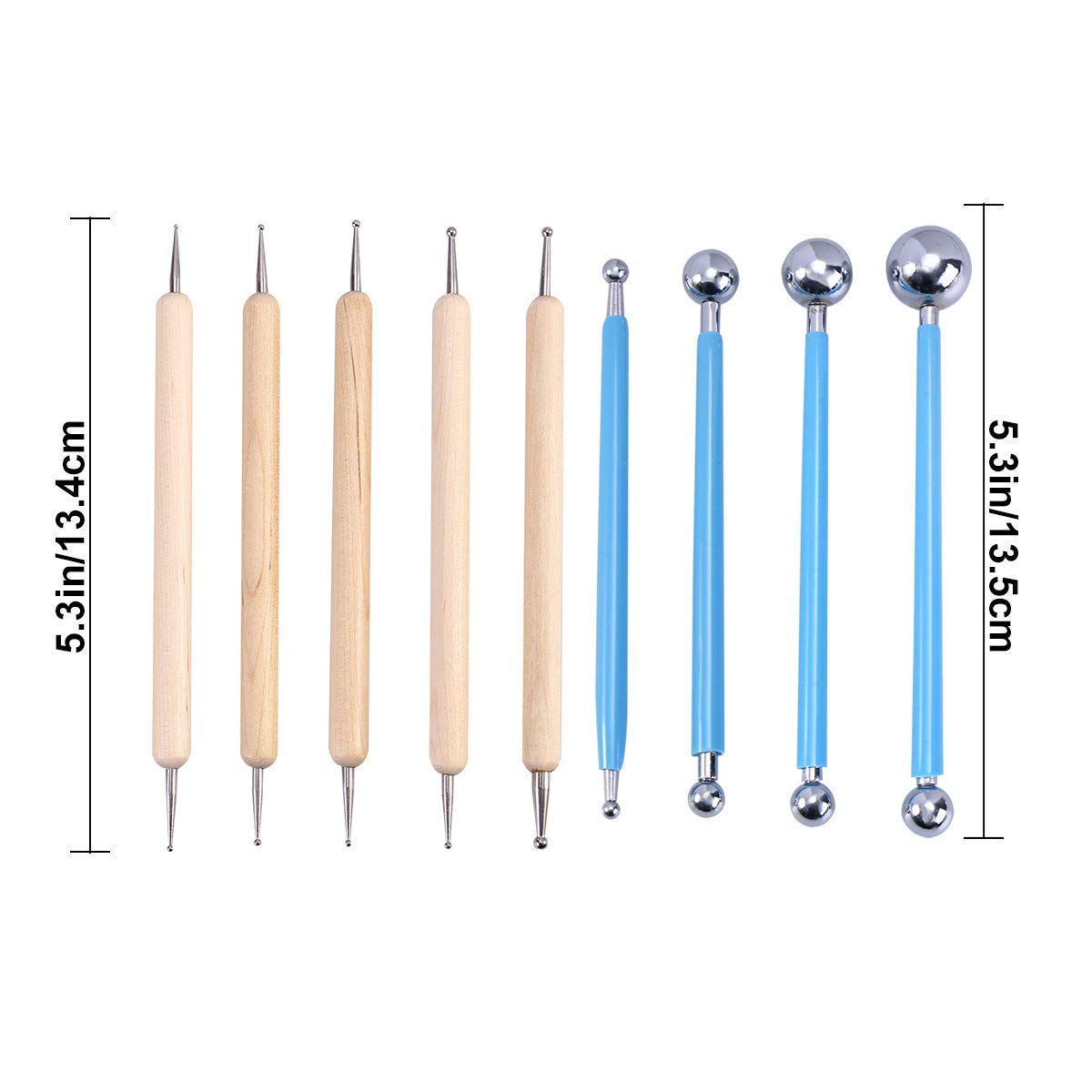 17-Piece Complete Dot Mandala Nail Art Kit - Dotting Tools, Marbleizing Pens, Stamping Rods & Acrylic Twist Sticks for Professional Nail Decoration, DIY Manicure & Cake Decorating | Perfect for Salon, Home Use & Gift Giving