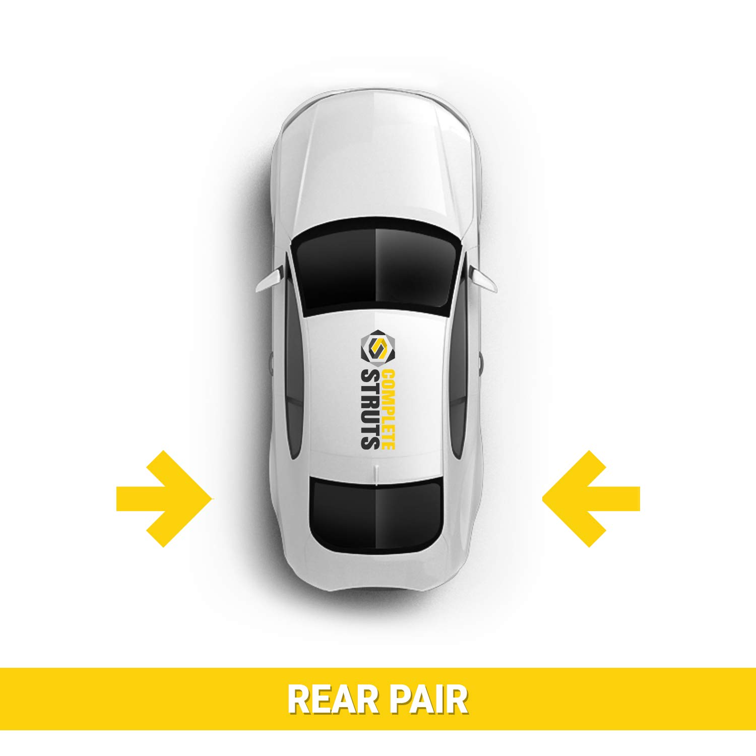 2000-2005 Cadillac DeVille Rear Air Suspension to Passive Gas Shocks Conversion Kit with Coil Springs - Pair Replacement for Smoother Ride & Improved Handling - Perfect for Daily Commuting & Road Trips