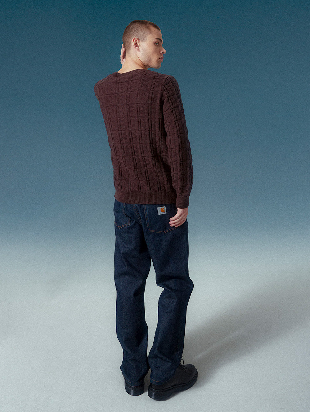 Premium Men's Organic Cotton Jacquard Sweater - Soft & Breathable Knit Pullover for Casual Wear & Winter Layering