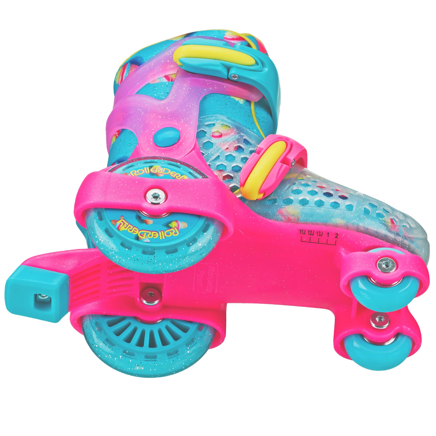 Adjustable Roller Skates for Girls - Fun Roll Jr with Light-Up Wheels - Perfect for Outdoor Skating, Birthday Gifts & Roller Rink Fun
