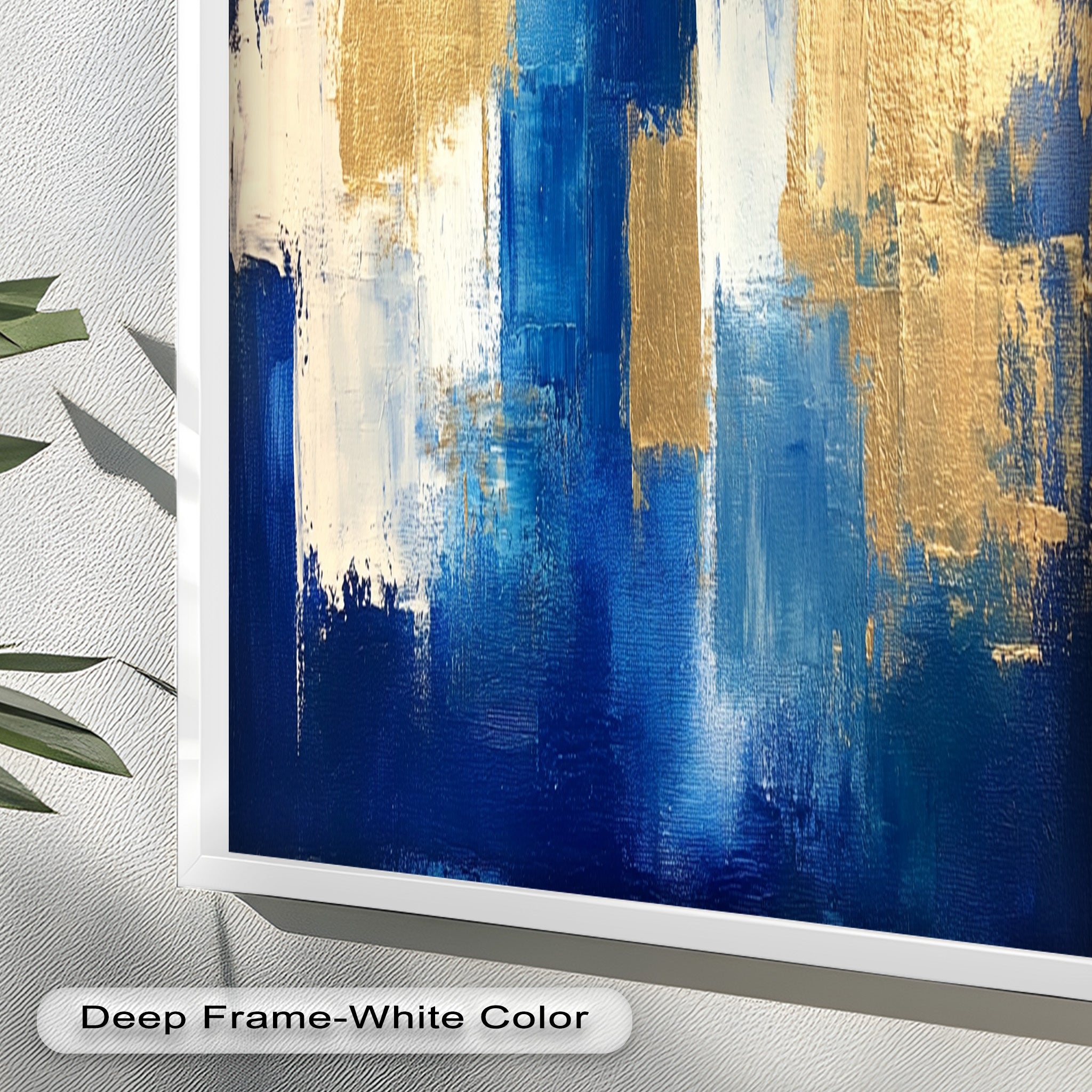 Blue Harmony Abstract Oil Painting - Modern Wall Art for Living Room, Bedroom & Office Decor | Handmade Canvas Artwork
