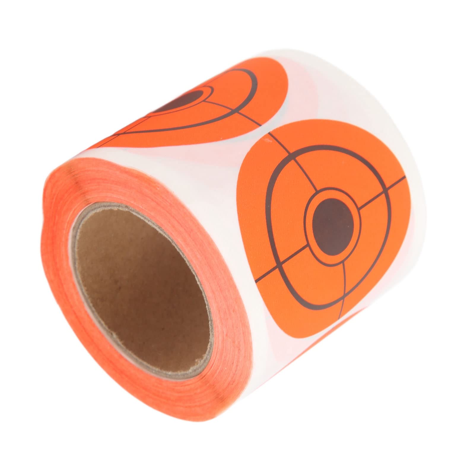 Drfeify Target Paper - 250 Sheets Roll of Adhesive Shooting Targets, Fluorescent Orange Stickers for Precision Practice | Perfect for Indoor/Outdoor Range Training & Competitive Shooting