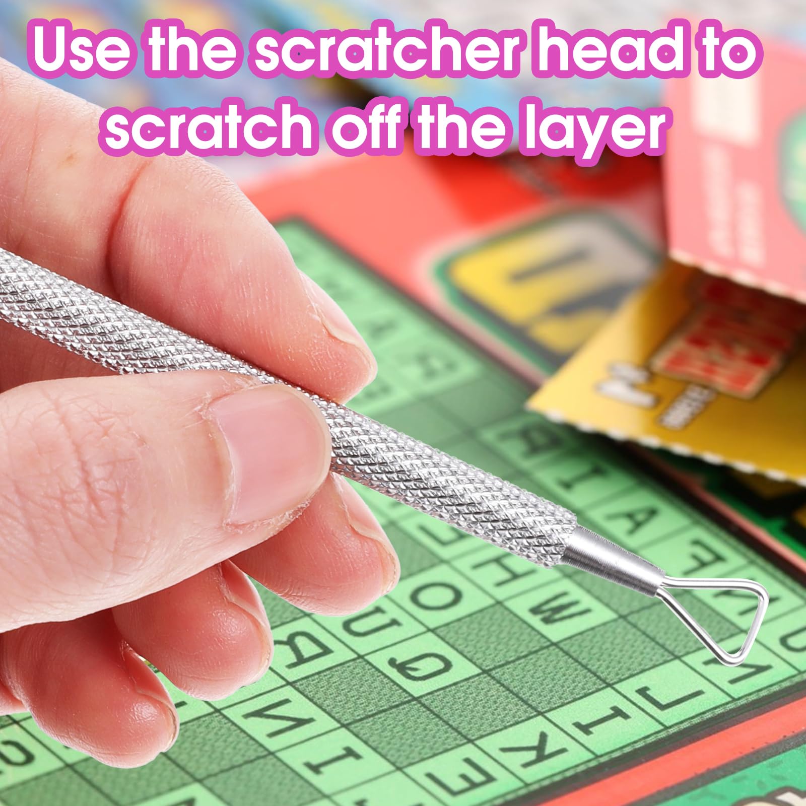 Ouligay 3-Piece Metal Lottery Ticket Scratcher Set - Durable Scraping Tool for Scratch-Off Tickets, Stickers & Labels - Perfect for Lottery Enthusiasts & Gift Card Scratchers - Great for Parties, Games & Casino Nights