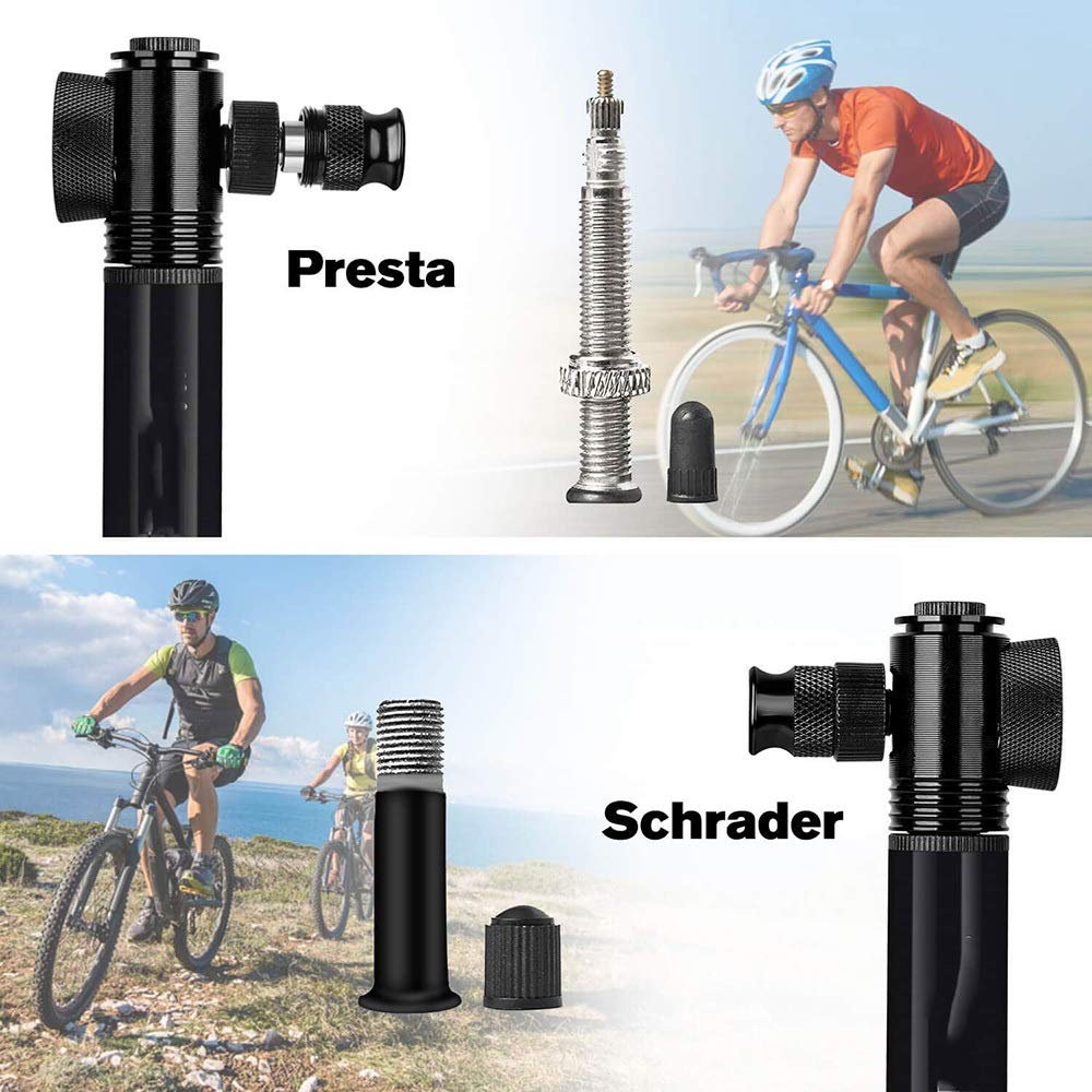 Portable Mini Bike Pump - 300 PSI High Pressure Bicycle Air Pump with Gauge for Mountain Bikes, Road Bikes & Inflatable Toys | Lightweight, Compact Design for On-the-Go Cycling & Outdoor Adventures
