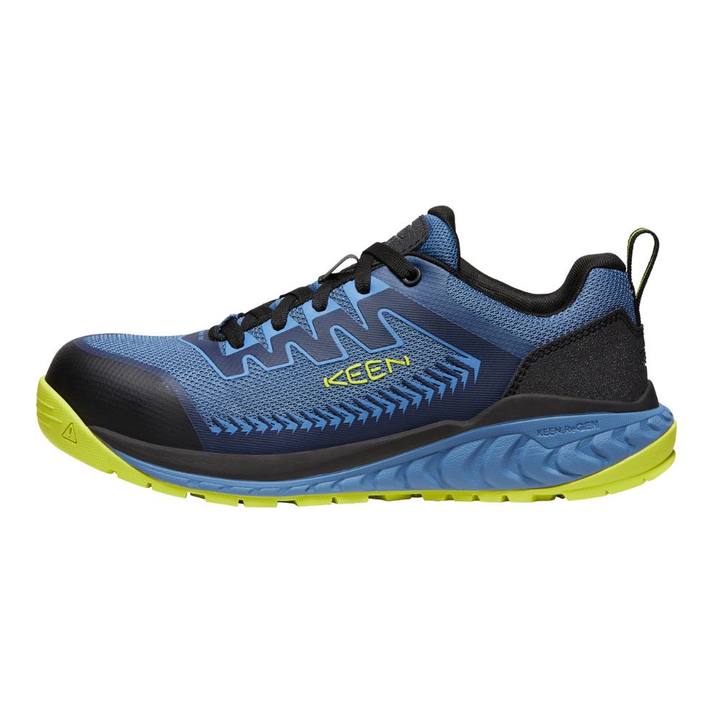 Keen Arvada Men's Composite Toe Athletic Work Shoes - Lightweight & Slip-Resistant Safety Shoes for Construction, Warehouse & Outdoor Work (Blue, Model 1027681)