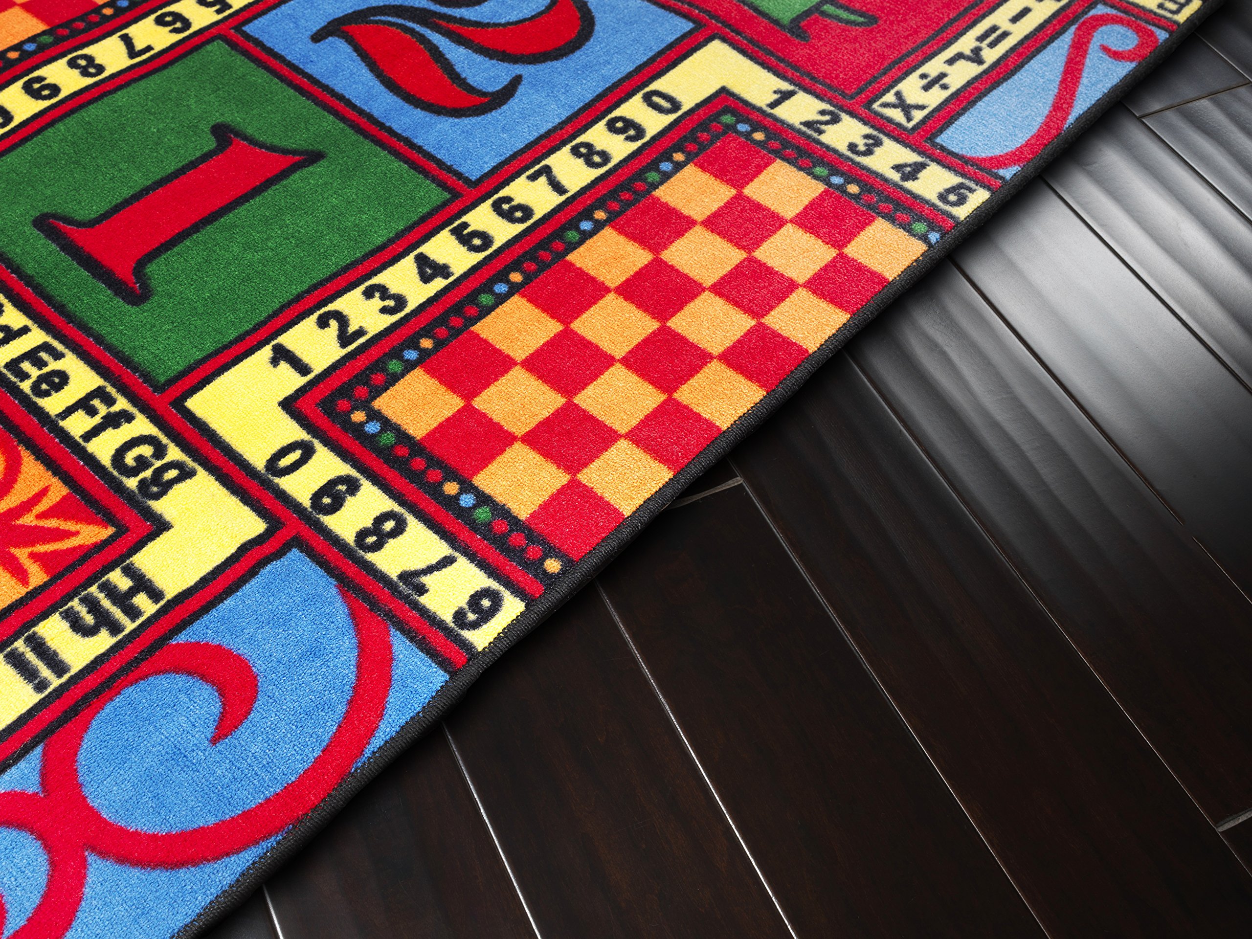 Flagship Carpets Educational Area Rug for Kids - Interactive Learning Carpet with Alphabet, Numbers & Games - 6' x 12' Multicolor Playroom Rug for Classroom, Nursery & Children's Bedroom - Perfect for Early Childhood Education & Playtime Activities