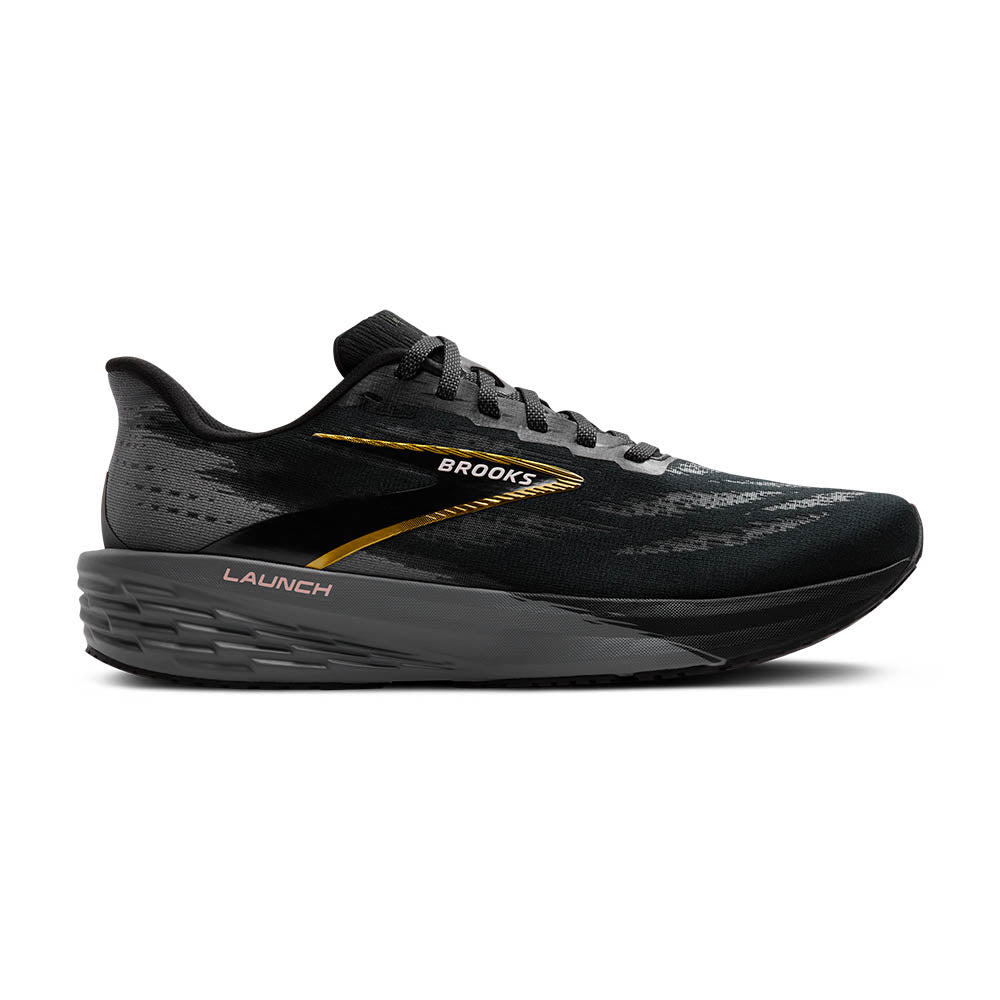 M Launch 11 Running Shoes - Black, Grey & Gold Colorway - Lightweight Athletic Sneakers for Men | Perfect for Jogging, Gym Workouts & Casual Wear