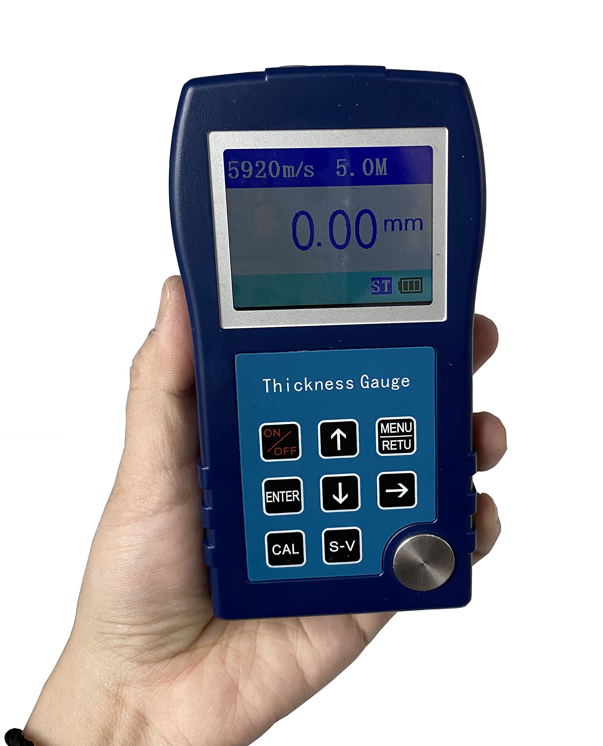 Professional Ultrasonic Thickness Gauge Tester 0.035-11.81 Inch (0.9-300mm) with 0.1mm Accuracy - Ideal for Steel Plate, Copper Plate, Glass & PVC Pipe Thickness Measurement | Industrial & Home DIY Use