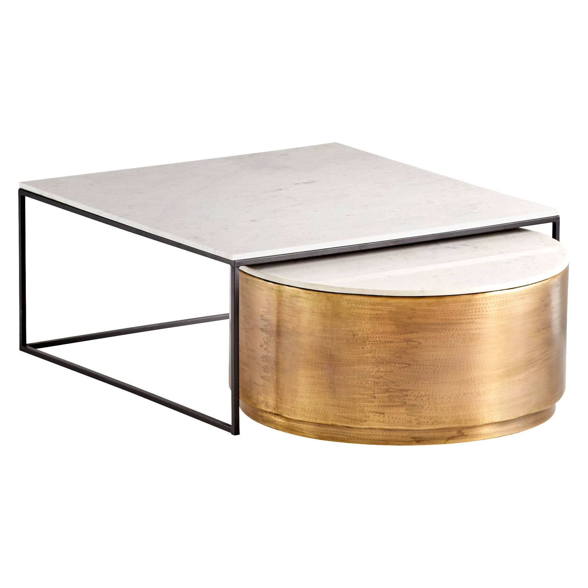 Cyan Design 11423 Nessman Nesting Tables - Set of 3 Modern Side Tables for Living Room, Bedroom & Office - Space-Saving Accent Furniture for Small Spaces