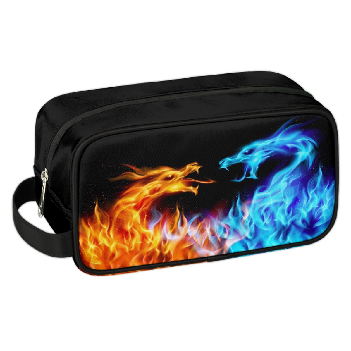 **Fire Dragon Kids Waterproof Hanging Toiletry Bag for Boys – Large Capacity Travel Wash Bag for Sports, Shower & Camping – Perfect for School Trips, Gym & Family Vacations**