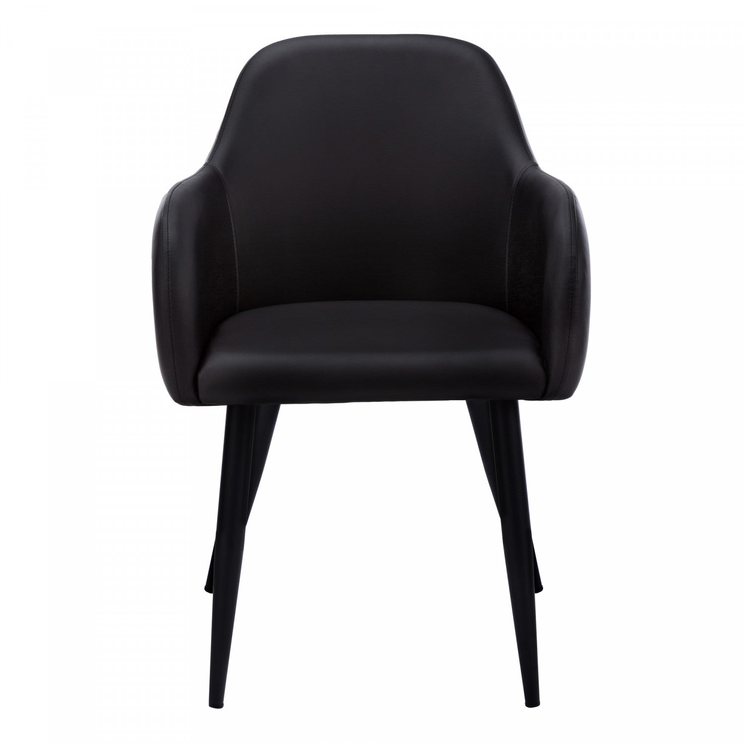 Amara Modern Dining Chairs - Set of 2 Black Upholstered Side Chairs for Kitchen, Dining Room & Home Office - Comfortable & Stylish Seating Solution