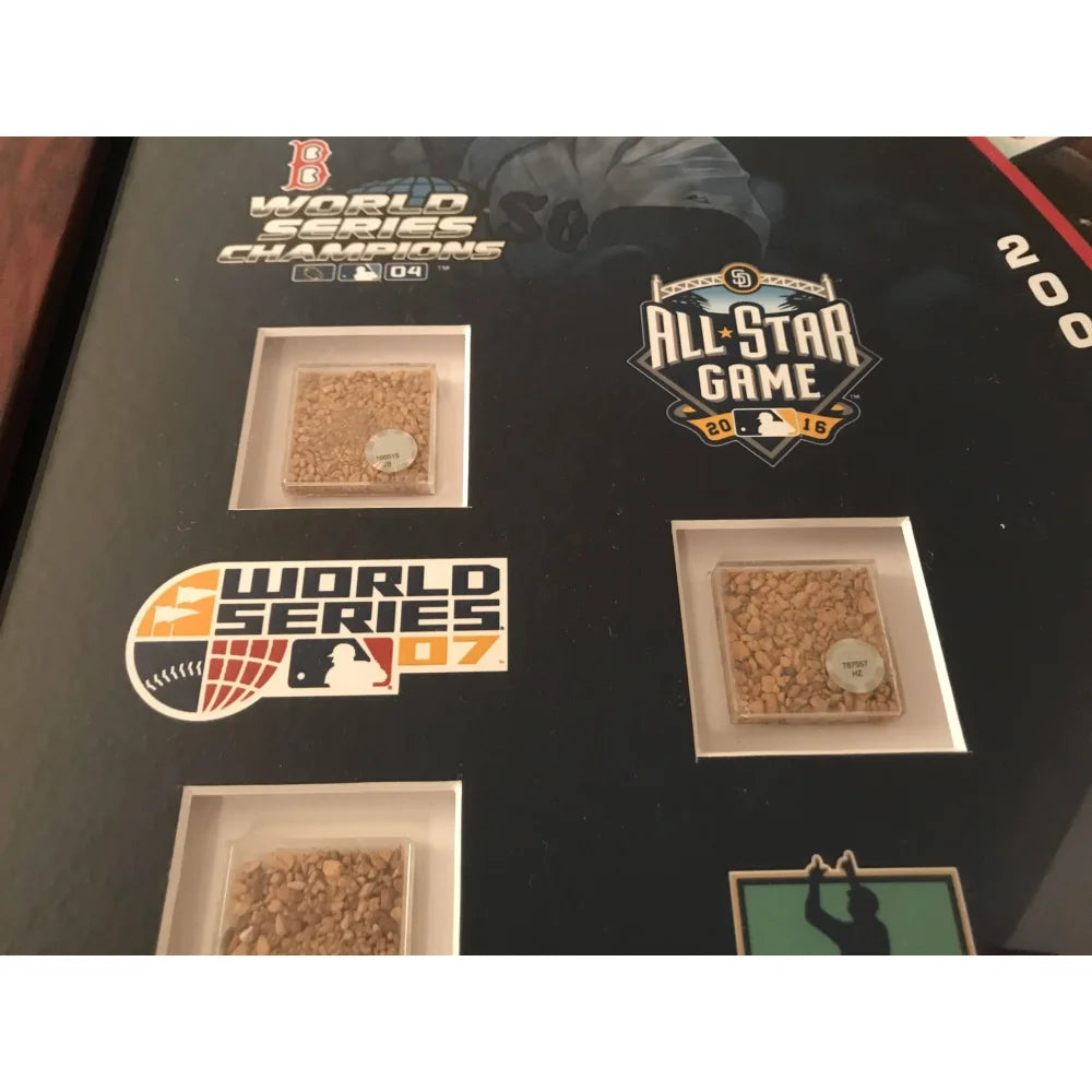 David Ortiz Career Retirement Game Used Dirt Collage #/150 Framed Memorabilia - Boston Red Sox Collectible for Sports Fans & Home Decor