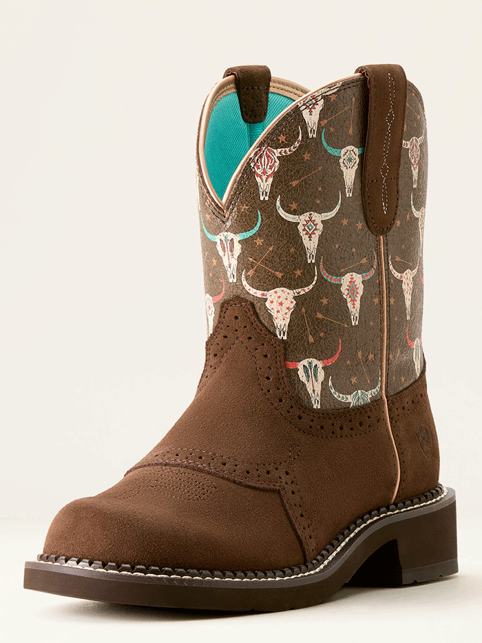 Ariat Women's Fatbaby Heritage Farrah Western Boots - Barley Brown - Comfortable & Stylish Cowgirl Boots for Riding, Work & Everyday Wear
