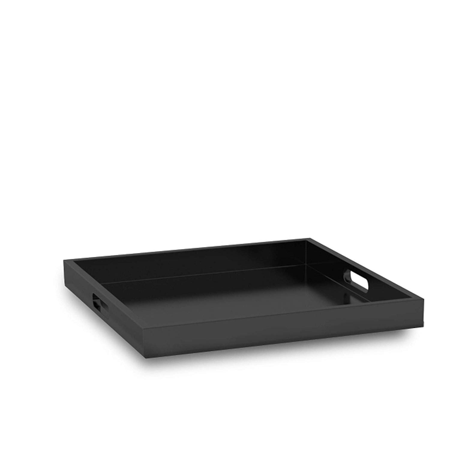 Convenience Concepts Palm Beach Tray - Black | Modern Serving Tray for Coffee Table, Living Room, Bedroom & Kitchen | Stylish Home Decor & Practical Organizer