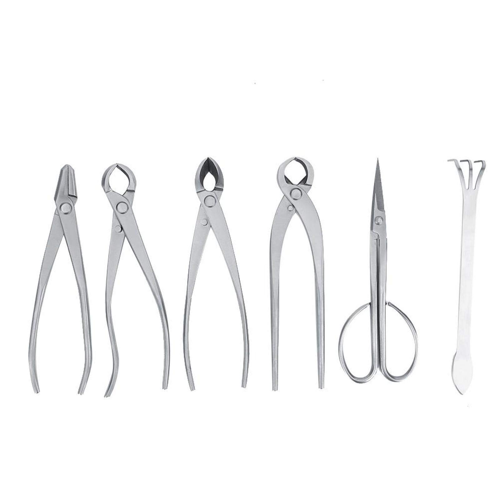 Premium 6-Piece Stainless Steel Bonsai Tool Kit - Professional Gardening Scissors & Trimming Set with Storage Bag - Perfect for Bonsai Tree Care, Pruning, and Plant Maintenance - Ideal Gift for Gardeners & Bonsai Enthusiasts
