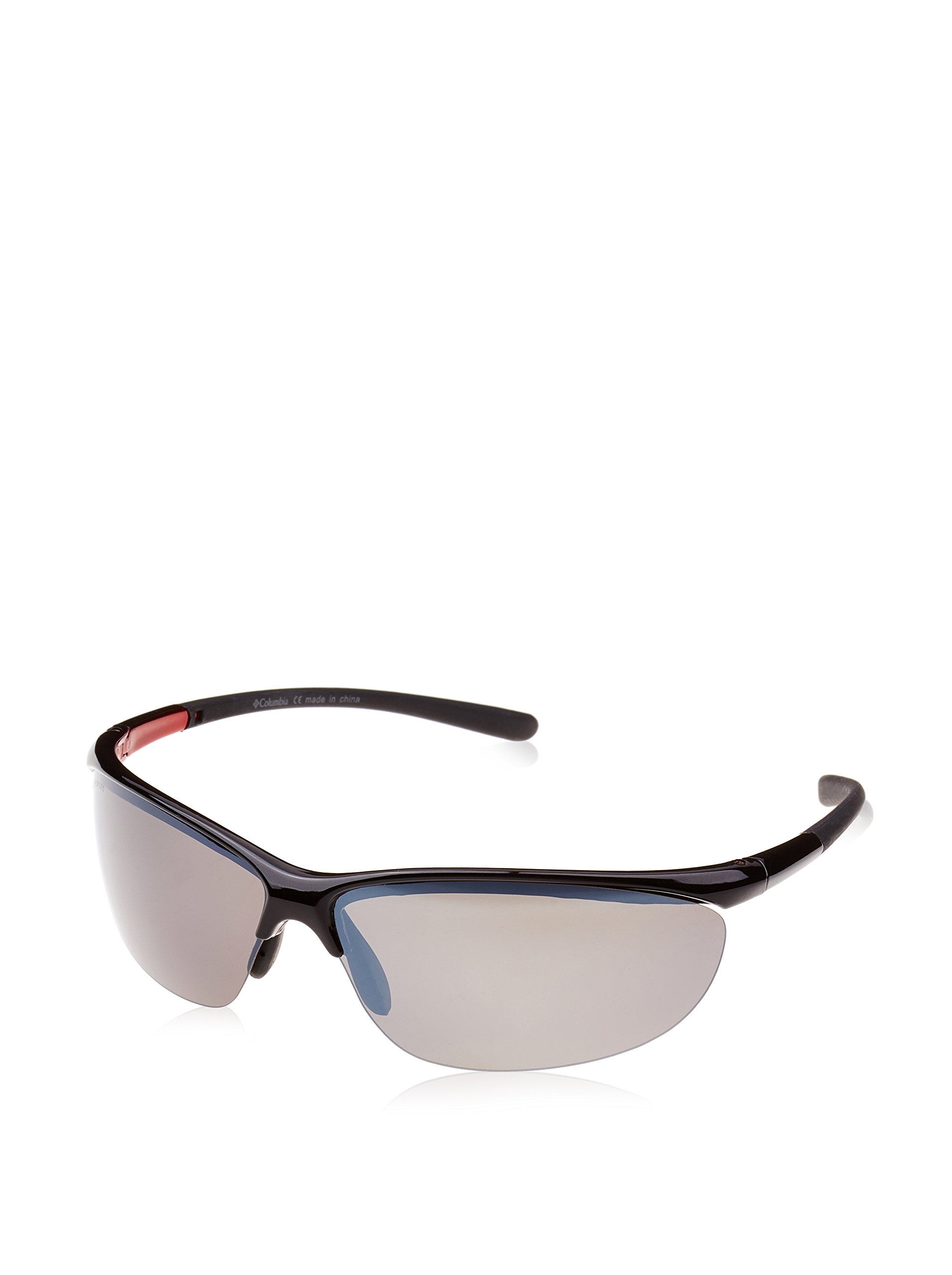 Columbia Unisex 602 Polarized Sunglasses - Shiny Black/Grey Flash - UV Protection for Outdoor Sports, Driving & Beach Activities