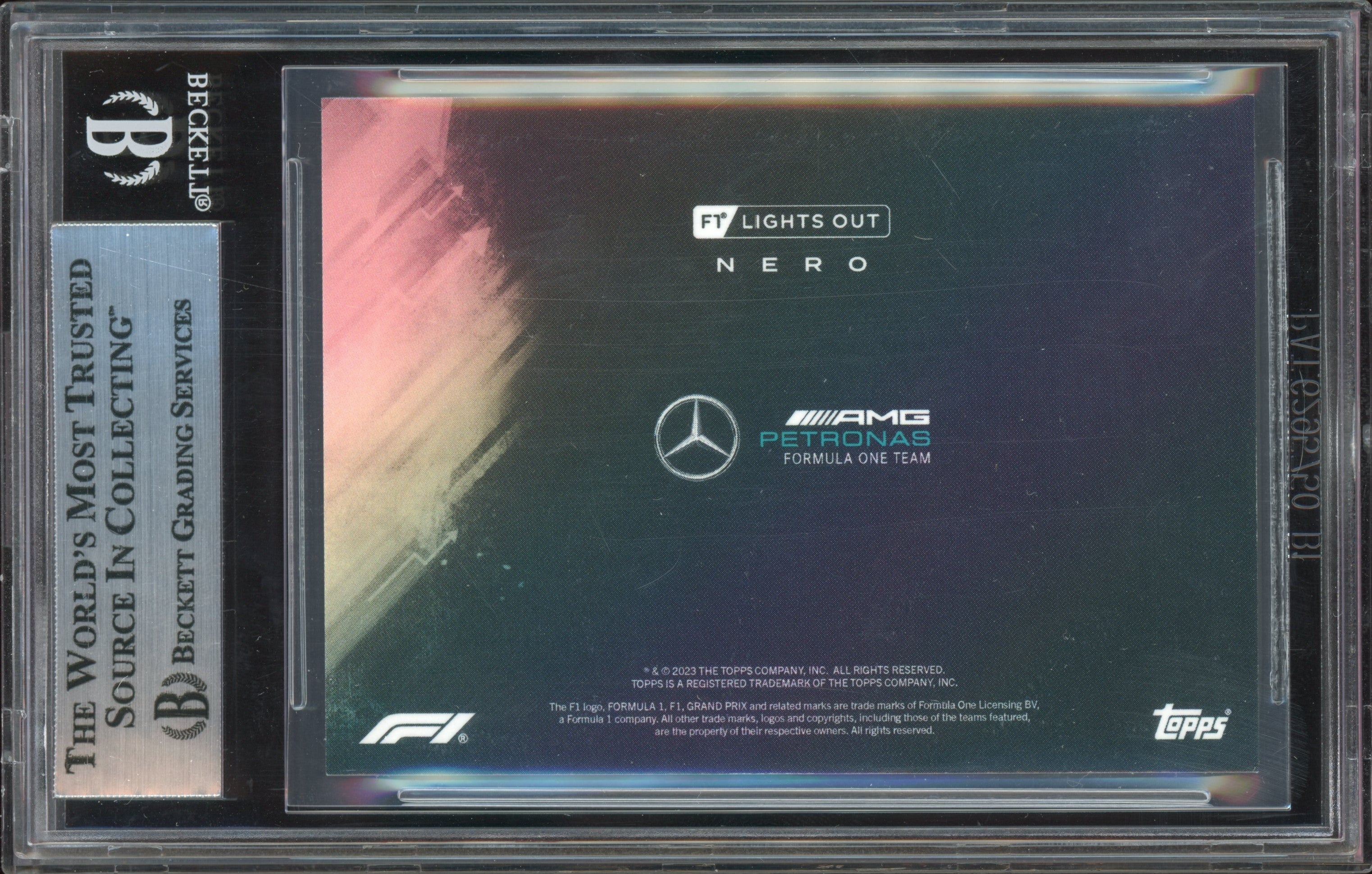 2022 Topps Lights Out F1 Formula 1 Trading Card - BSG 9/15 Lewis Hamilton Limited Edition in Nero Purple | Perfect for F1 Collectors, Sports Memorabilia Enthusiasts, and Gift Ideas