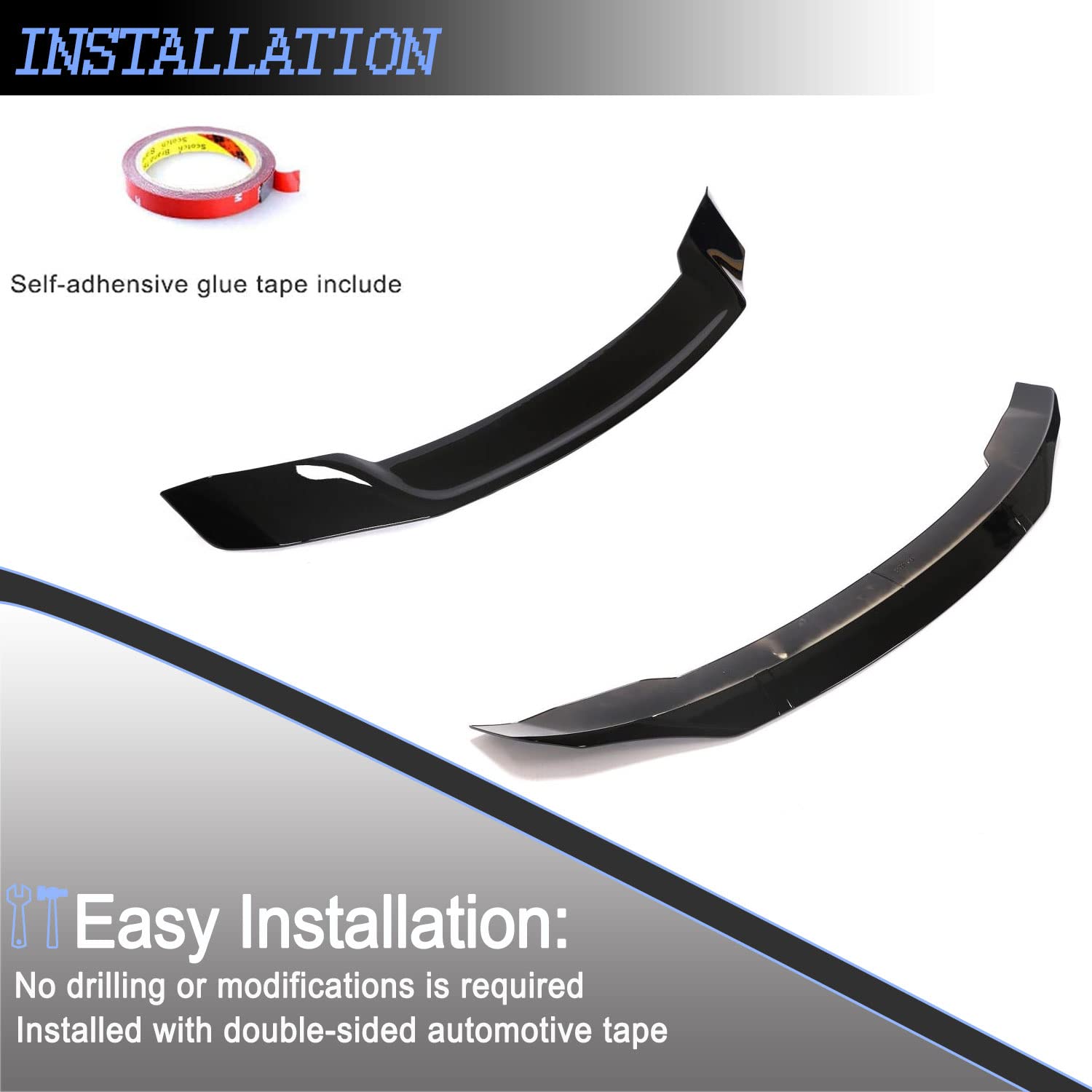 2018-2022 Honda Accord 10th Gen Sedan Trunk Spoiler - High-Kick Rear Wing Lip for 4 Door Models | Enhances Aerodynamics & Sporty Style | Perfect for Car Enthusiasts & Street Racing