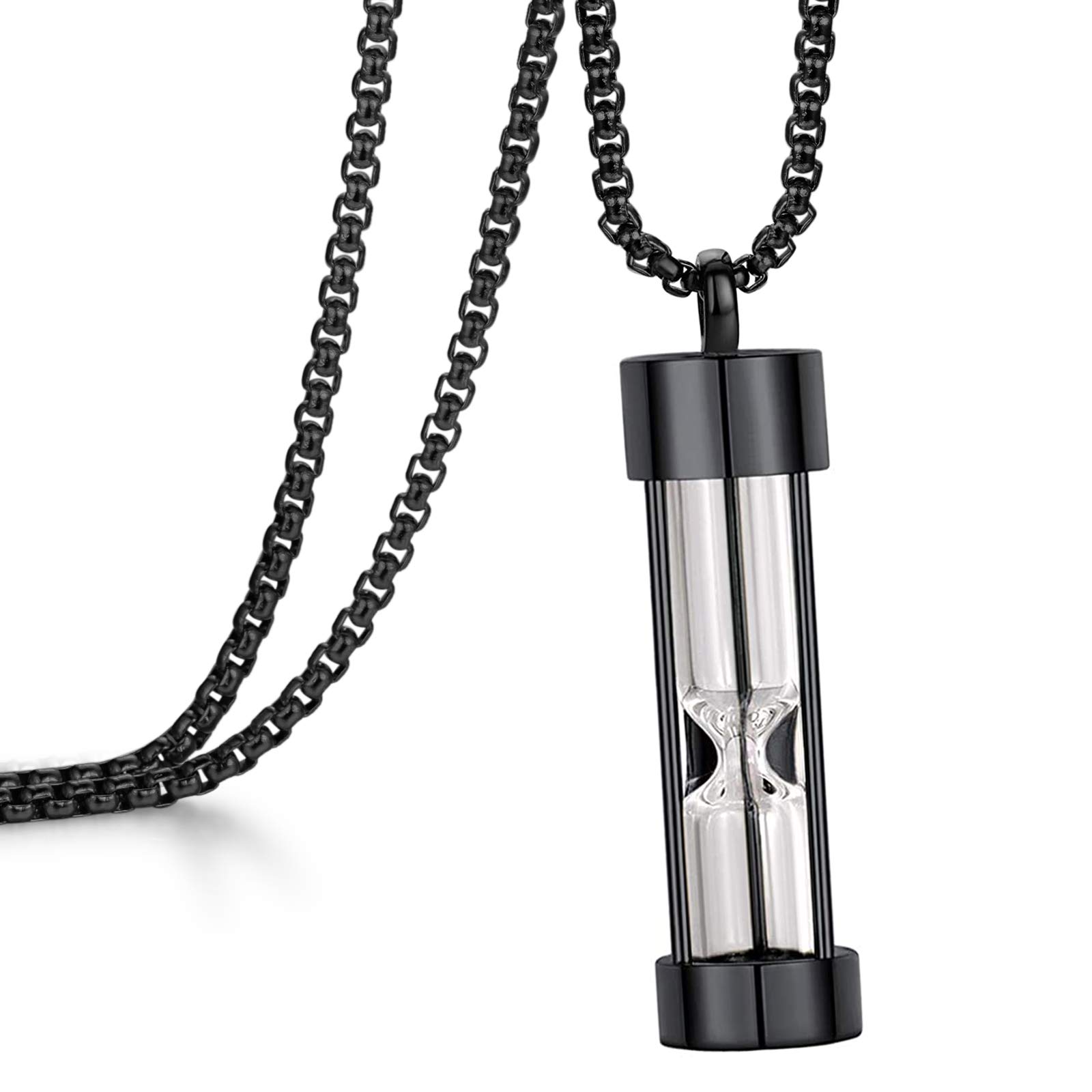 Elegant Hourglass Glass Cremation Urn Necklace - Memorial Jewelry for Ashes Keepsake | Perfect for Remembrance & Special Occasions