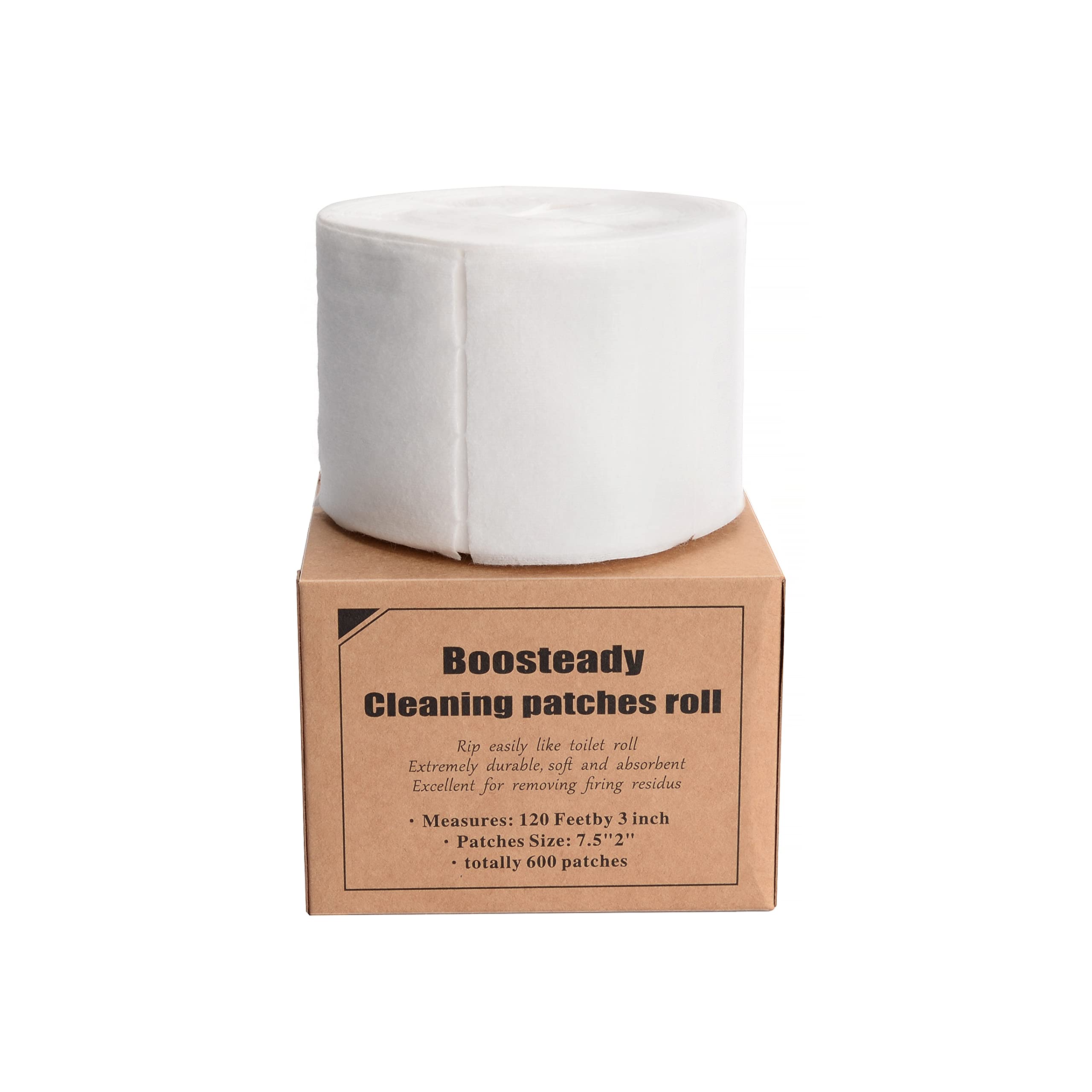 BOOSTEADY Professional Square Gun Cleaning Patches - Bulk 500-Pack for Handgun, Shotgun & Rifle Maintenance | Cotton Flannel Gun Care Accessories | Perfect for Range Day & Firearm Cleaning Kits