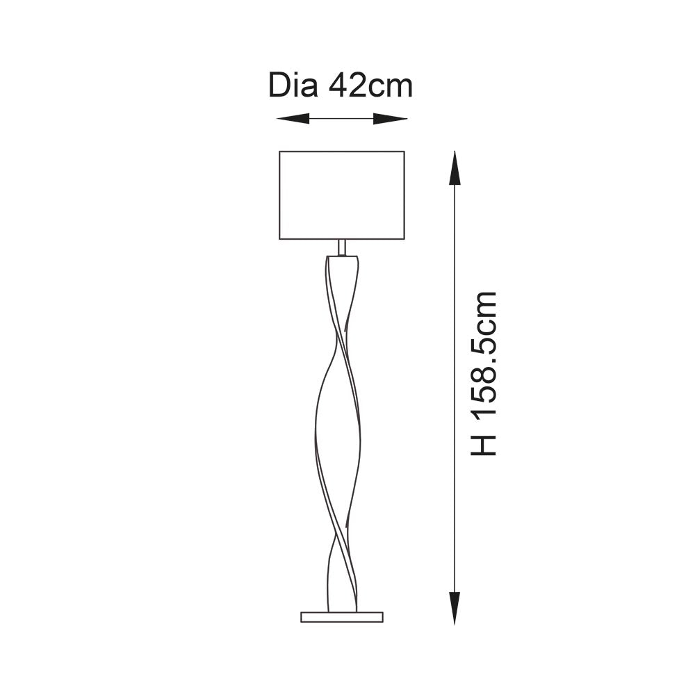 Bellatrix Modern Floor Lamp with Wood Finish - E27 Socket for Living Room, Bedroom, or Office Lighting